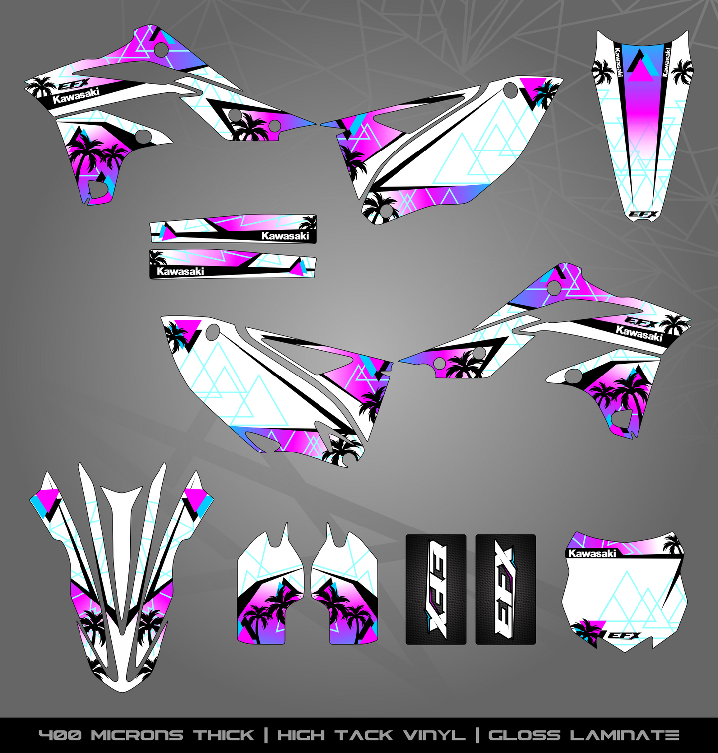 Full Sticker Kit for Kawasaki MX Bikes