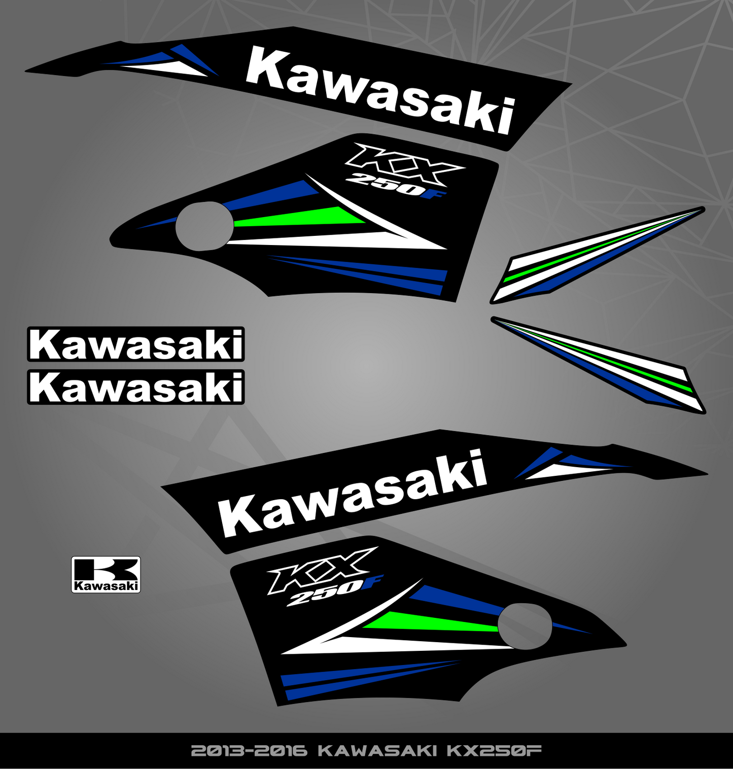 Partial Sticker Kit for Kawasaki KX 250 F (2013-2016)