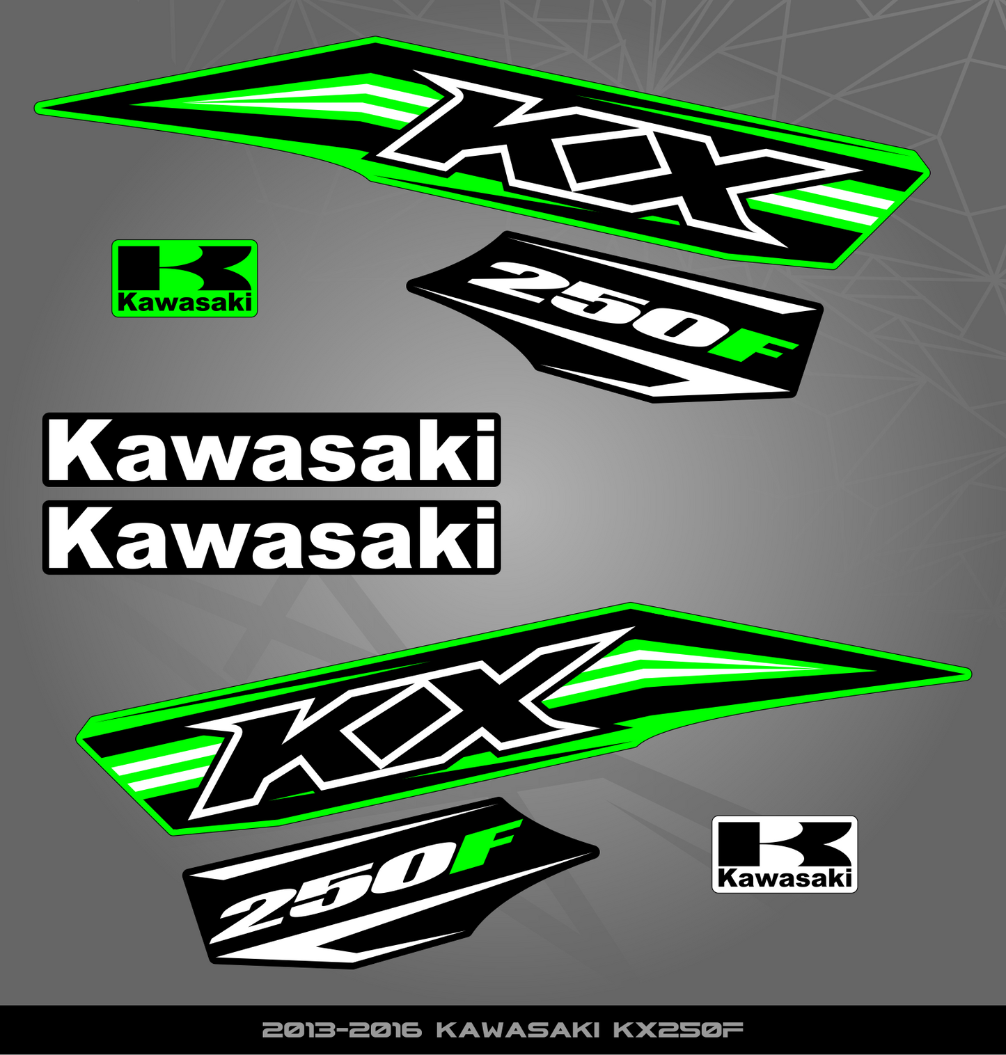 Partial Sticker Kit for Kawasaki KX 250 F (2013-2016)