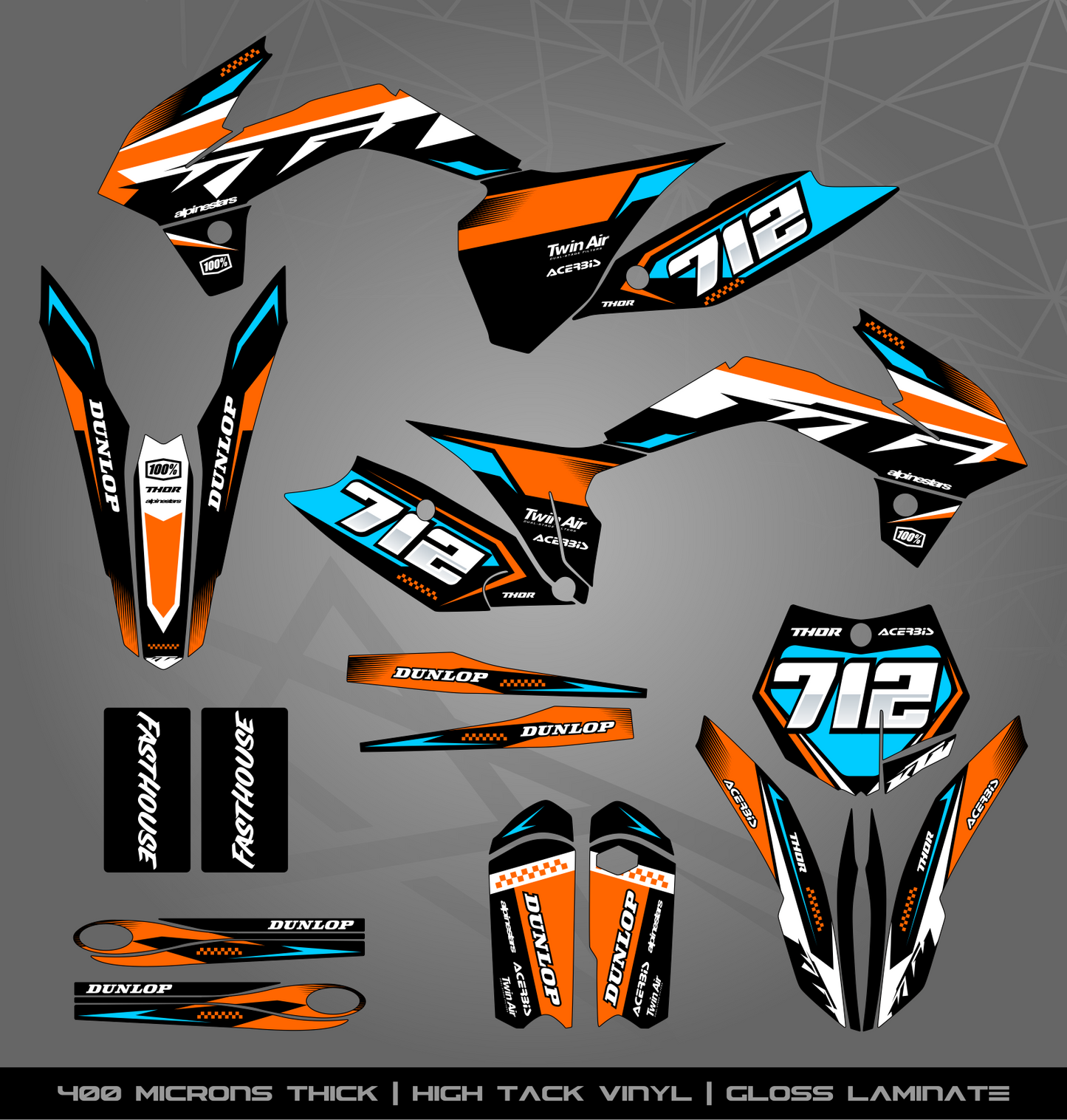 Full Sticker Kit for KTM MX / Enduro bike