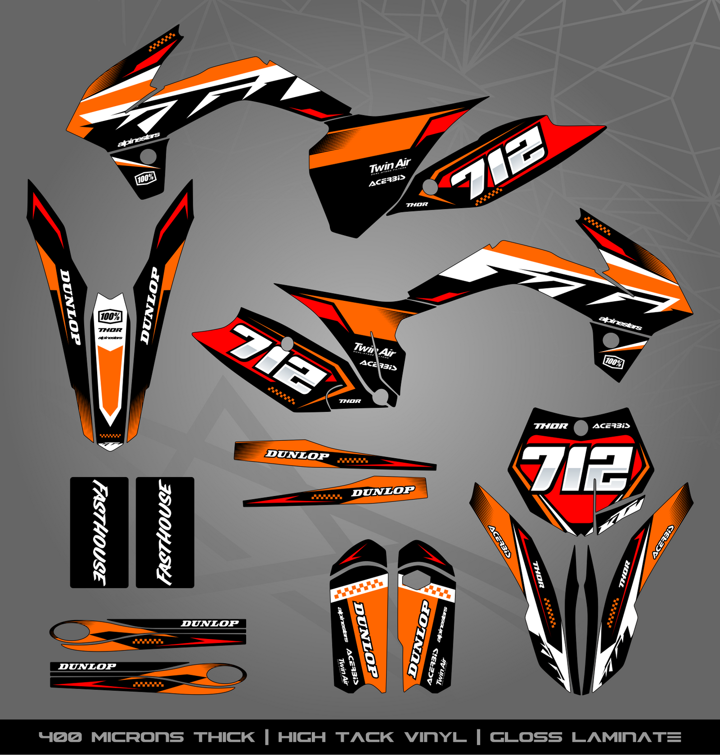 Full Sticker Kit for KTM MX / Enduro bike