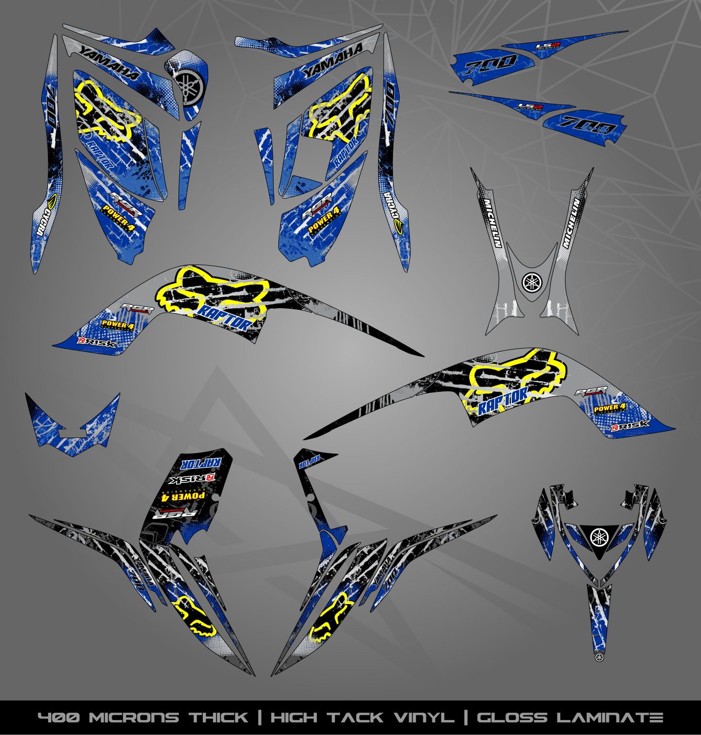 Full Sticker Kit for Yamaha Raptor 700 R (2013-2022)
