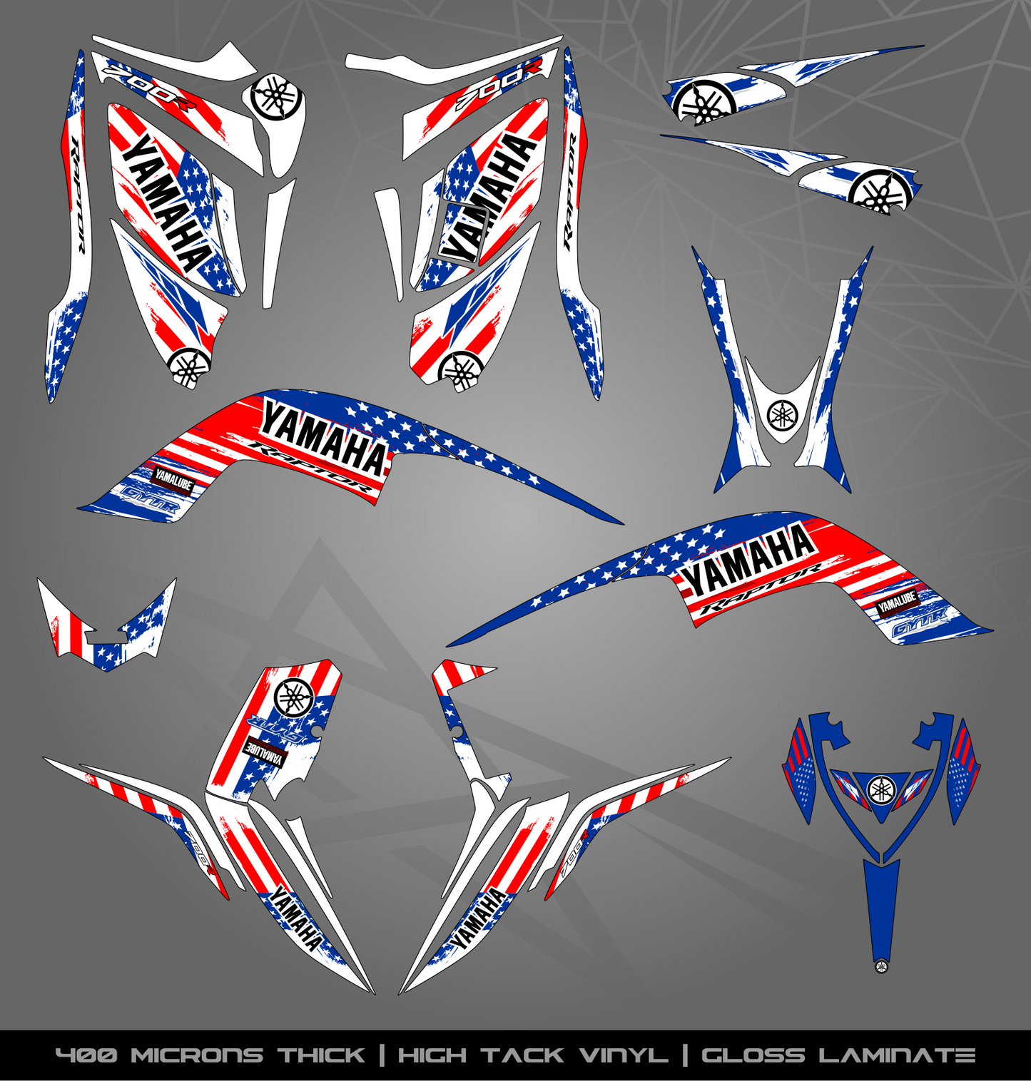 Full Sticker Kit for Yamaha Raptor 700 R (2013-2022)