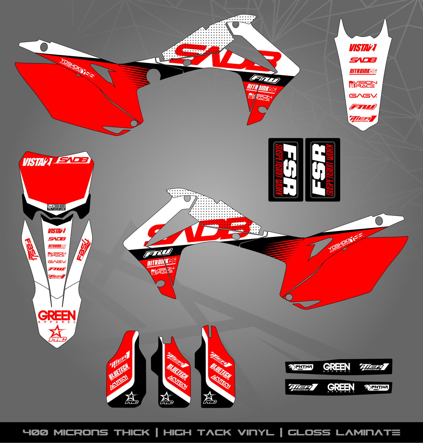 Full Sticker Kit for Honda MX bike
