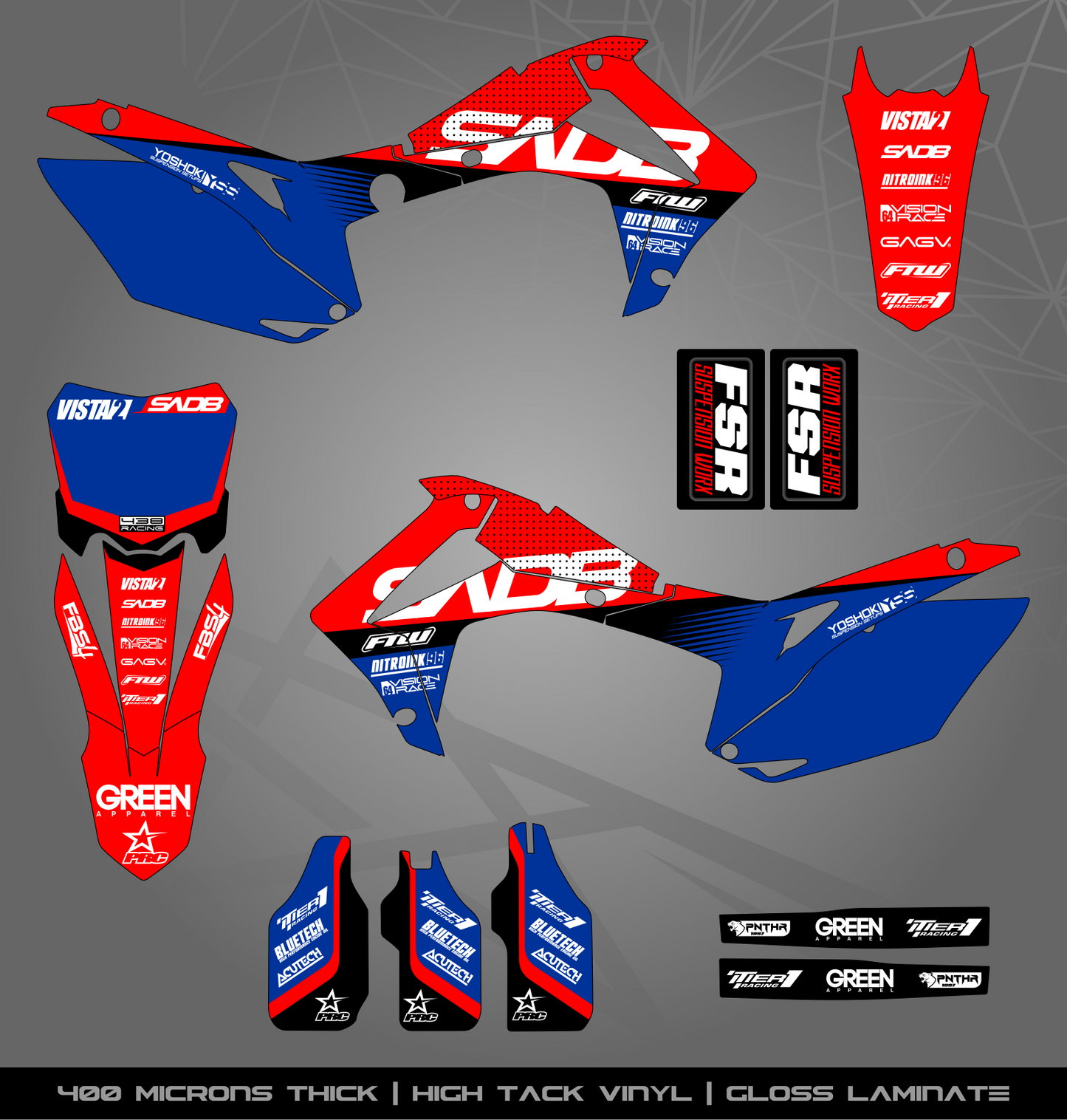 Full Sticker Kit for Honda MX bike