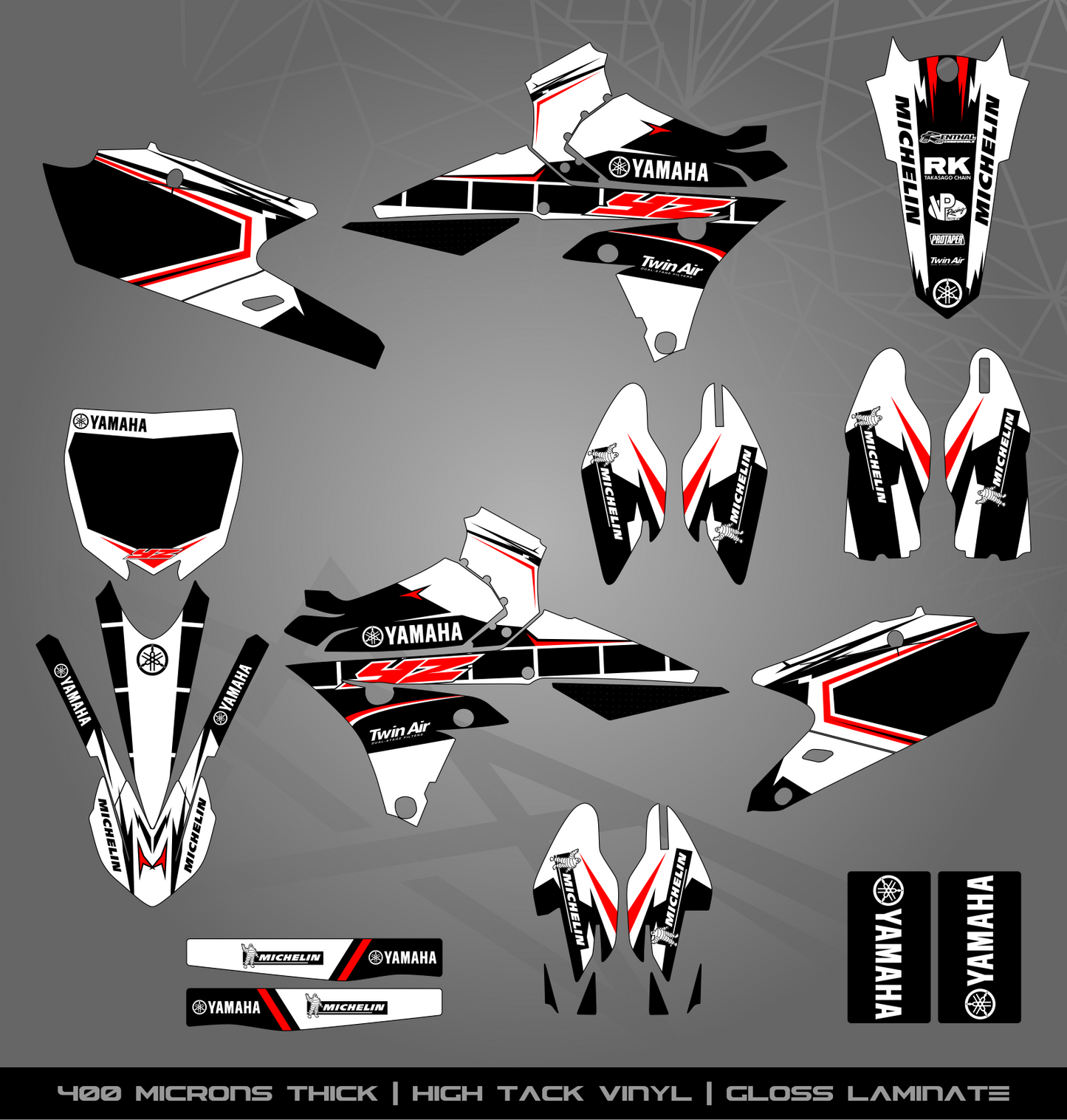 Full Sticker Kit for Yamaha MX bike
