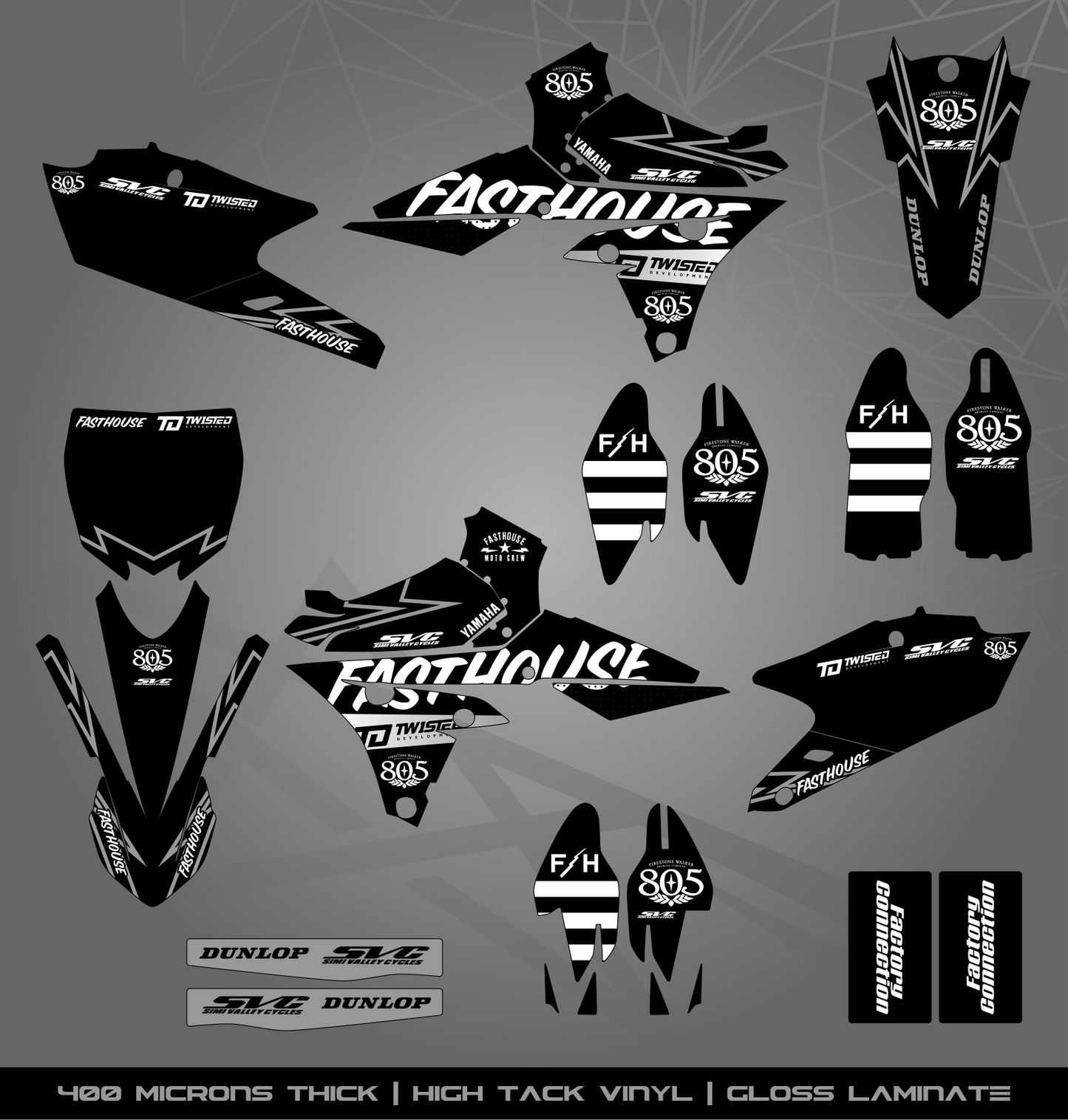 Full Sticker Kit for Yamaha MX bike