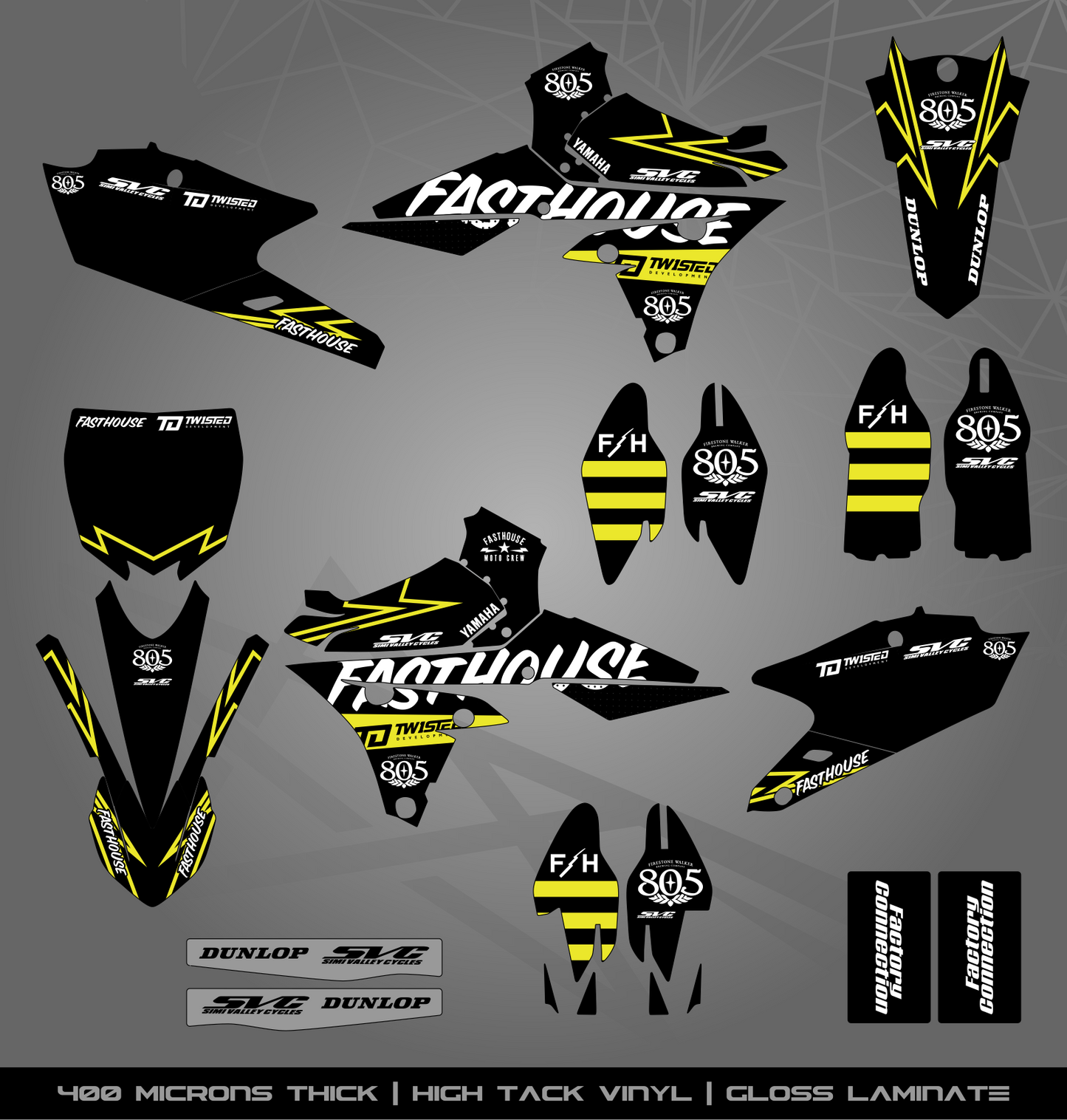Full Sticker Kit for Yamaha MX bike
