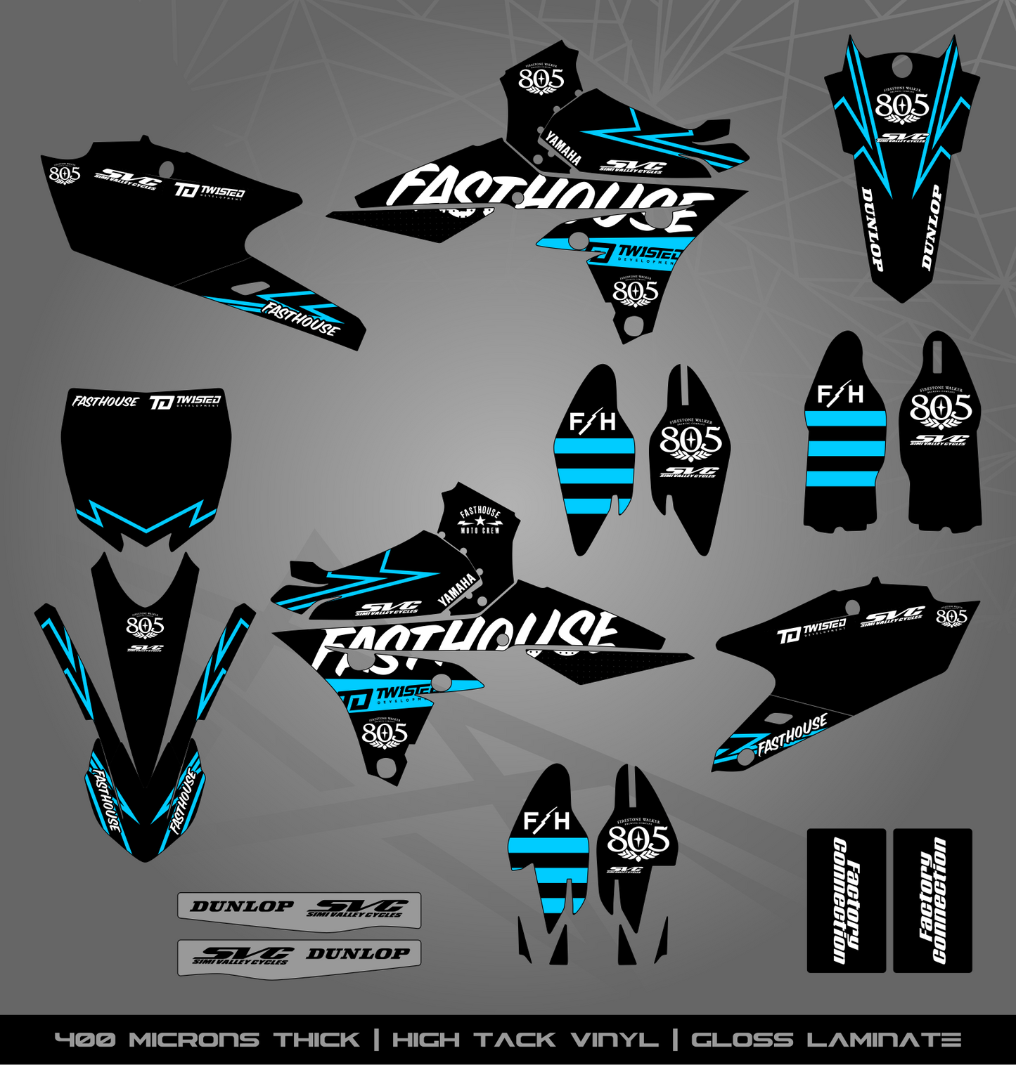 Full Sticker Kit for Yamaha MX bike