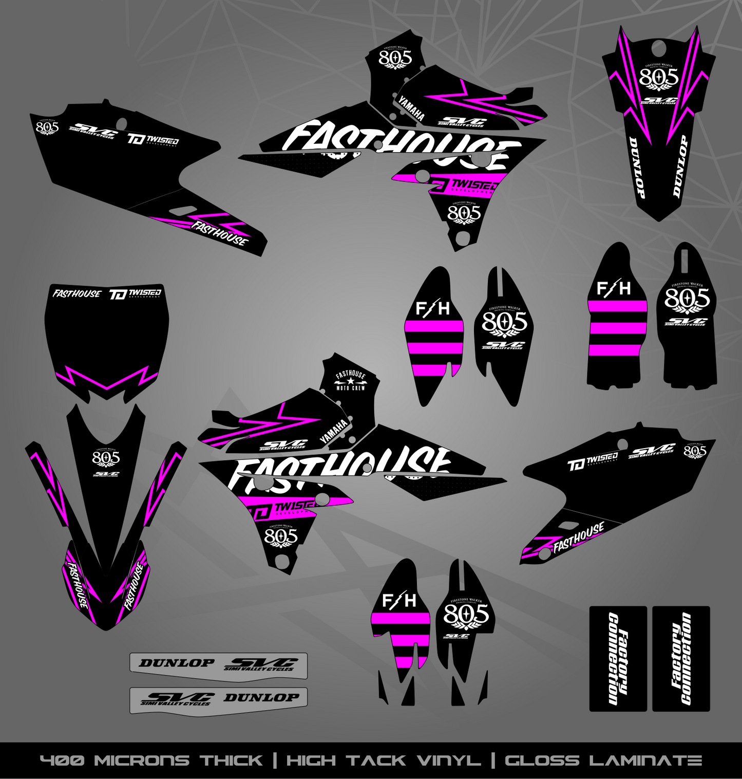 Full Sticker Kit for Yamaha MX bike