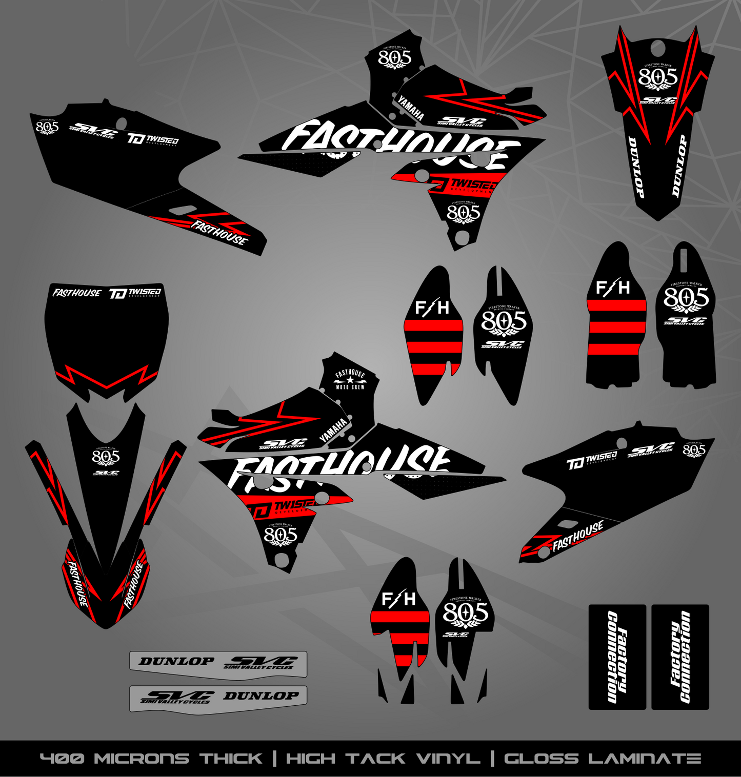 Full Sticker Kit for Yamaha MX bike