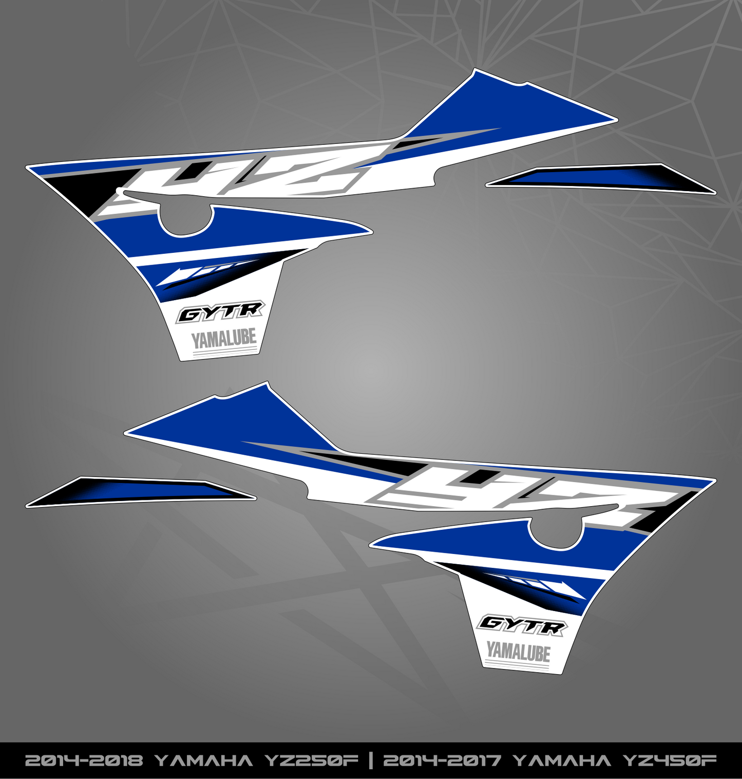 Partial Sticker Kit for Yamaha YZ 250 F (2014-2018) | YZ 450 F (2014-2017)