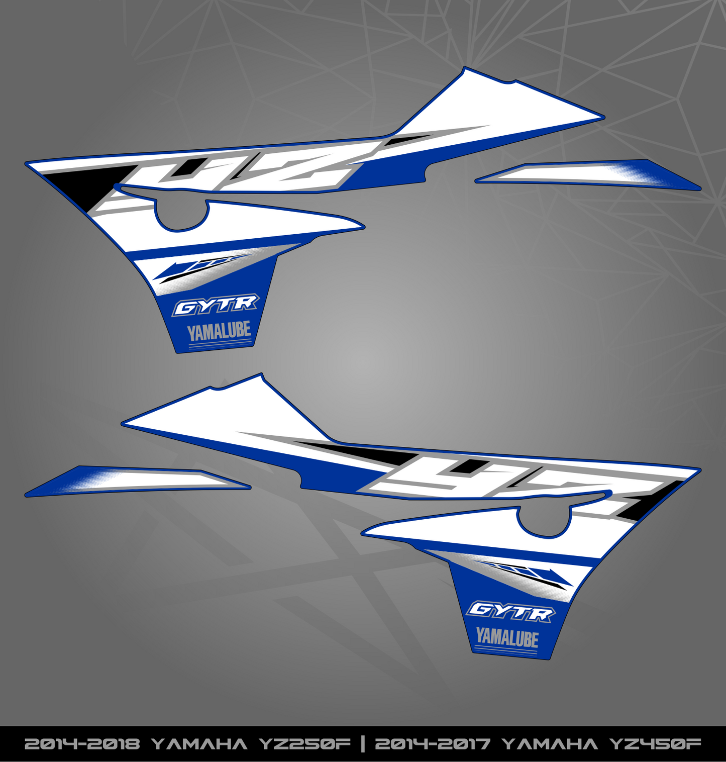 Partial Sticker Kit for Yamaha YZ 250 F (2014-2018) | YZ 450 F (2014-2017)