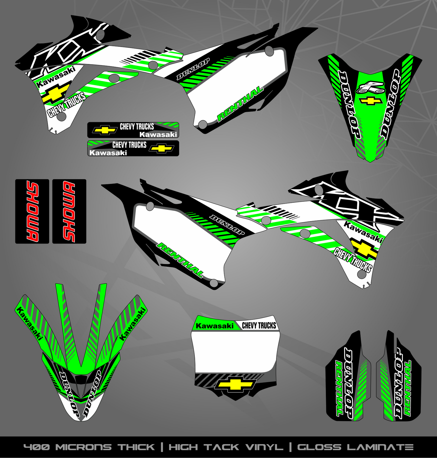 Full Sticker Kit for Kawasaki MX Bikes