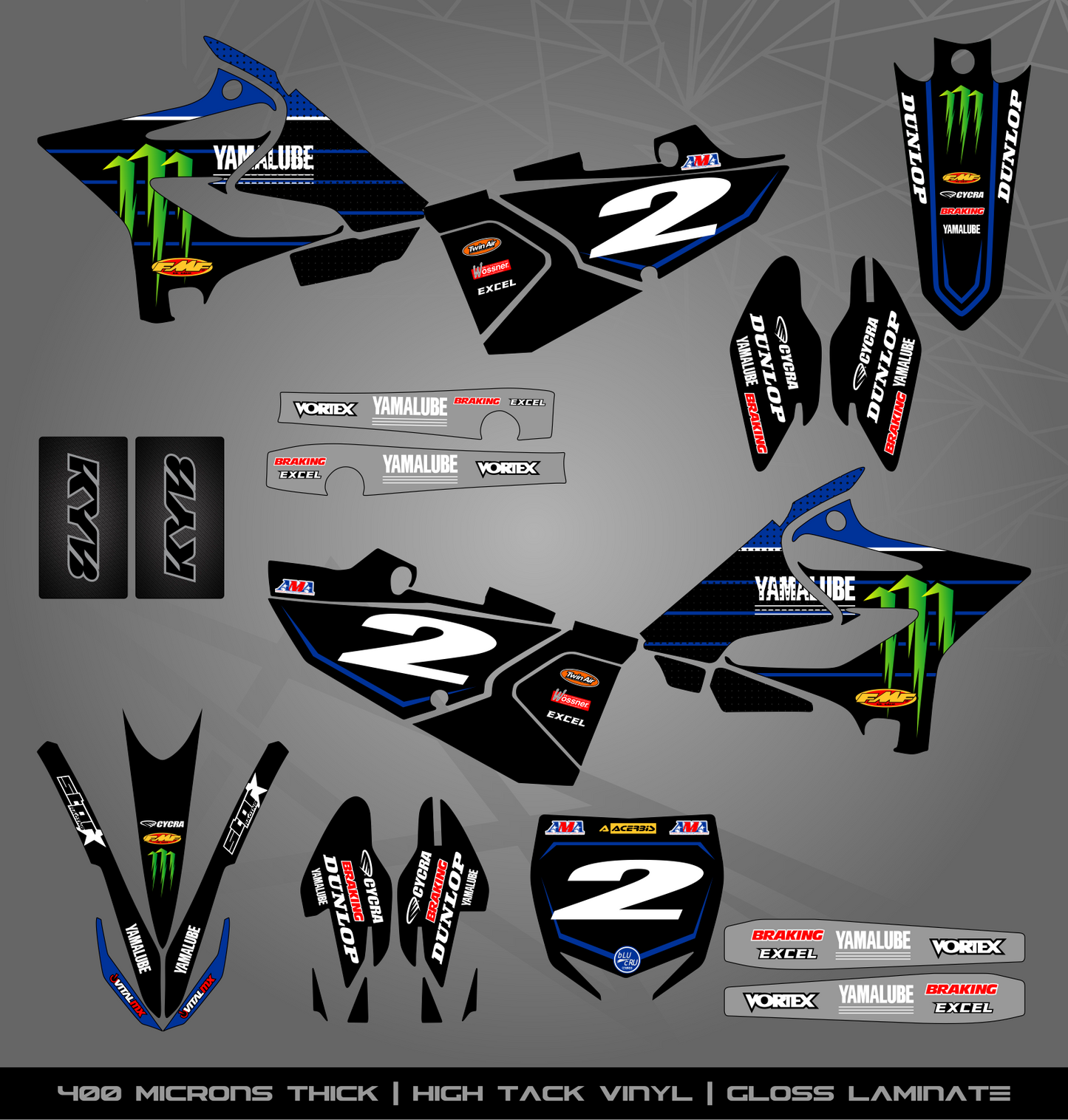 Full Sticker Kit for Yamaha MX bike