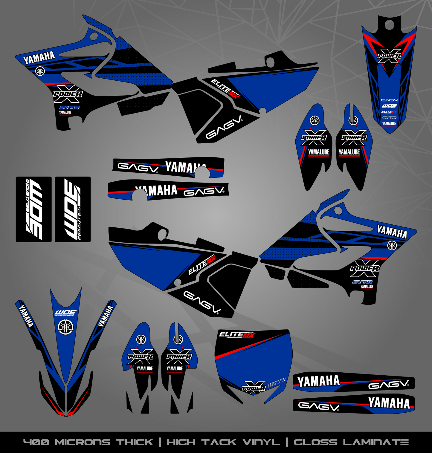 Full Sticker Kit for Yamaha MX bike