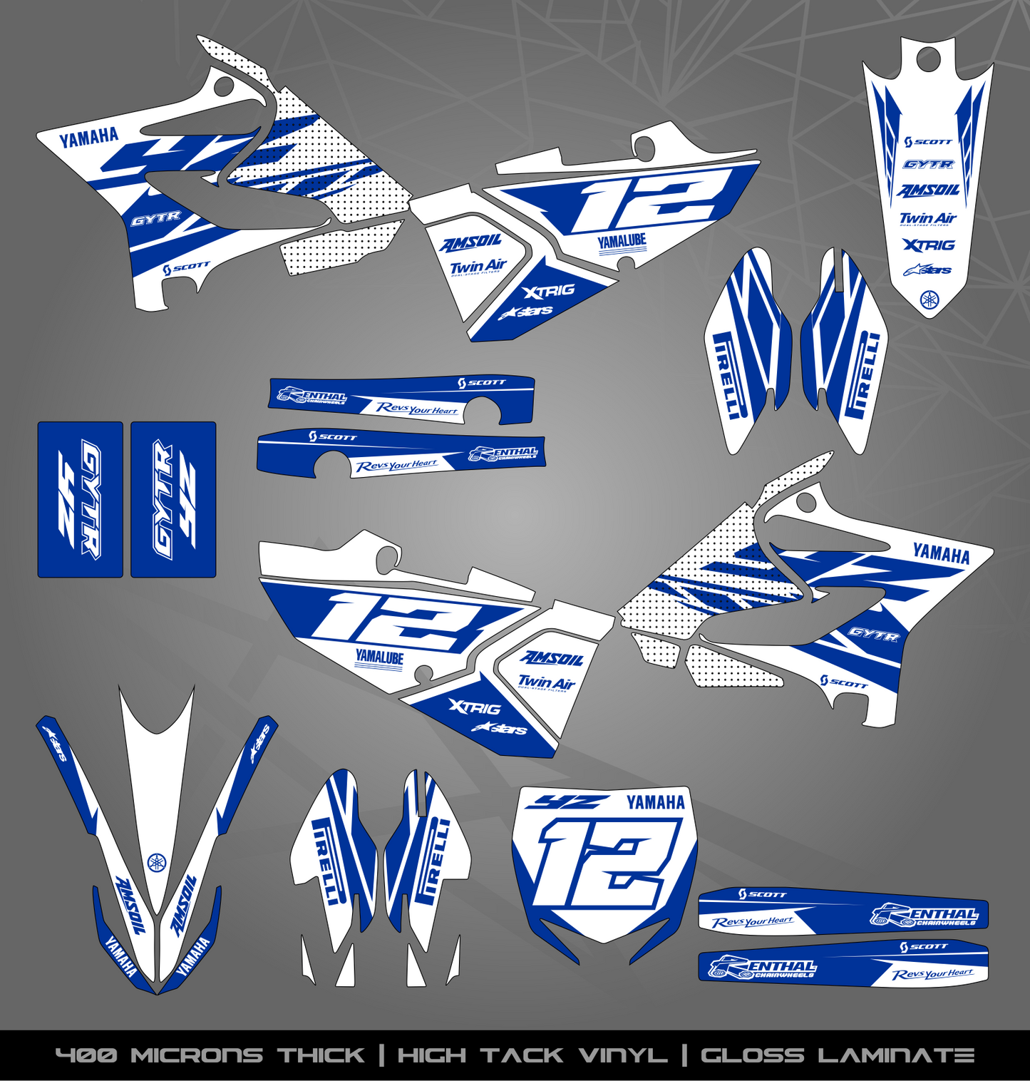 Full Sticker Kit for Yamaha MX bike