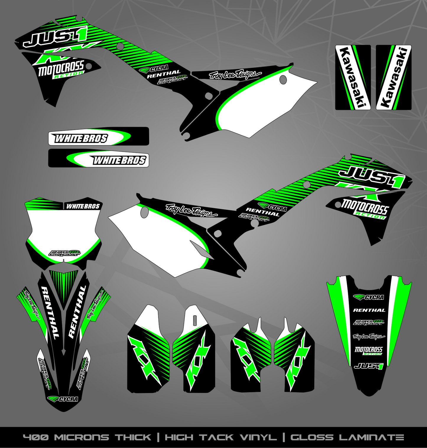 Full Sticker Kit for Kawasaki MX Bikes