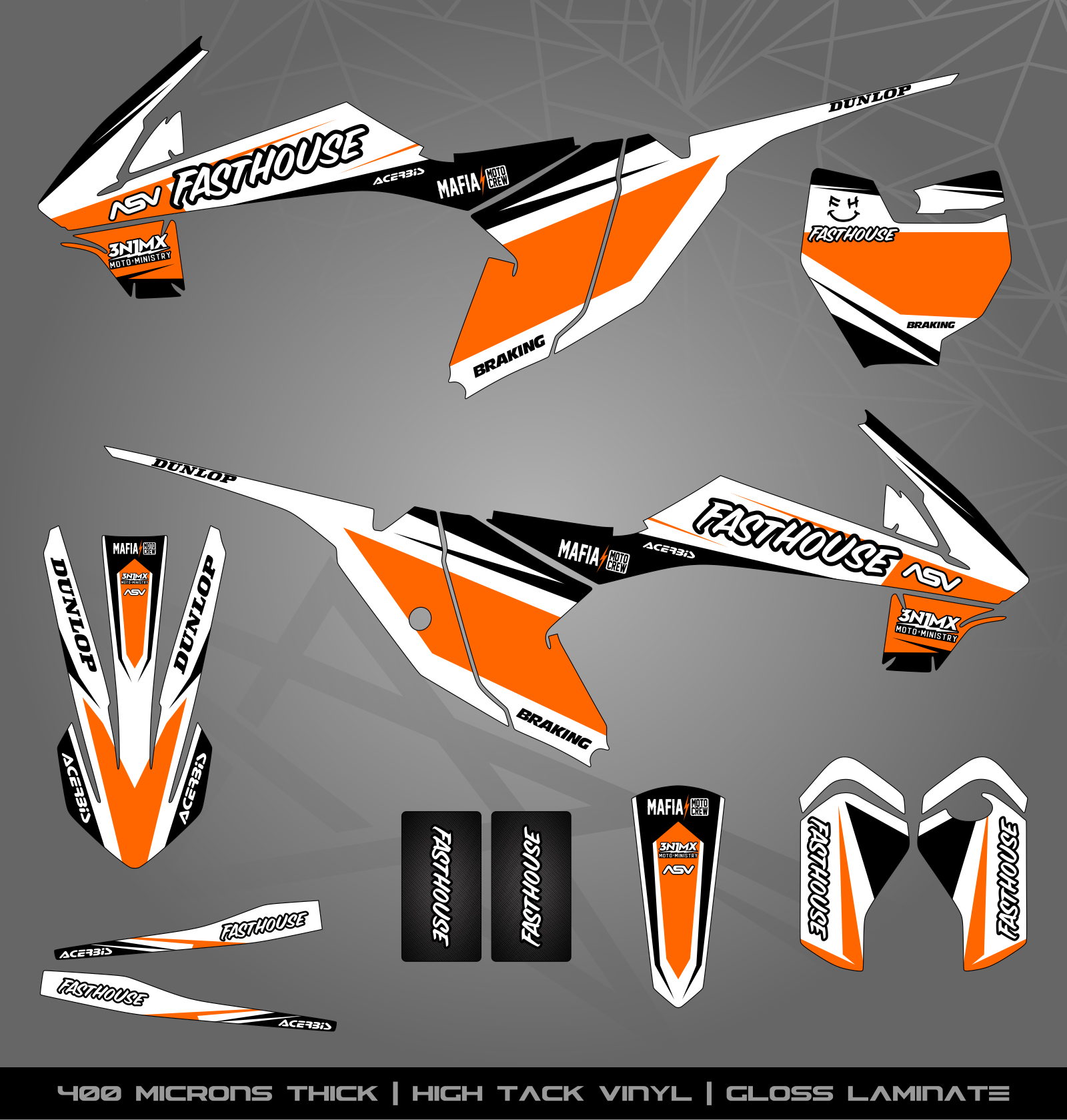 Full Sticker Kit for KTM MX Enduro bike – STICKER KITS SOUTH AFRICA