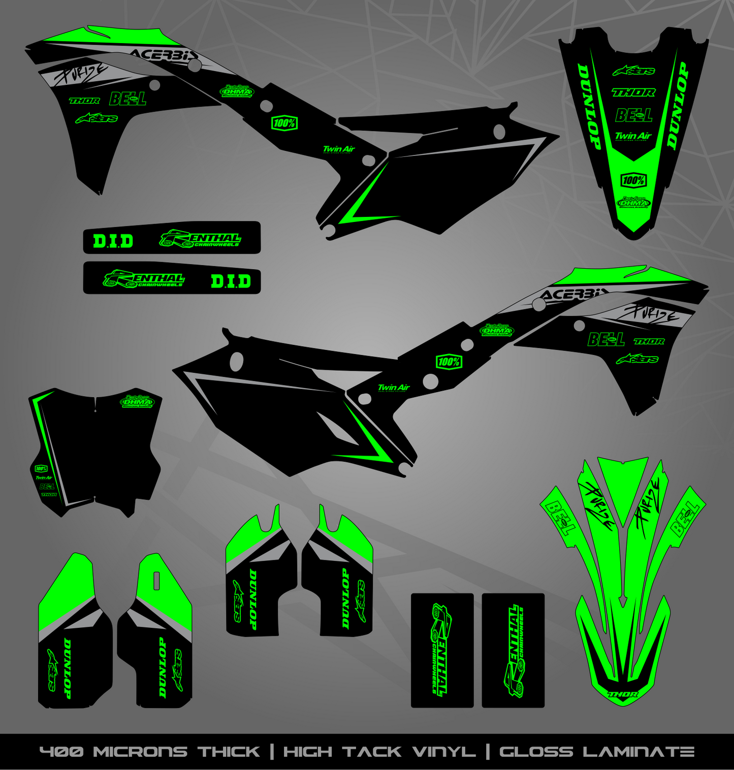 Full Sticker Kit for Kawasaki MX Bikes