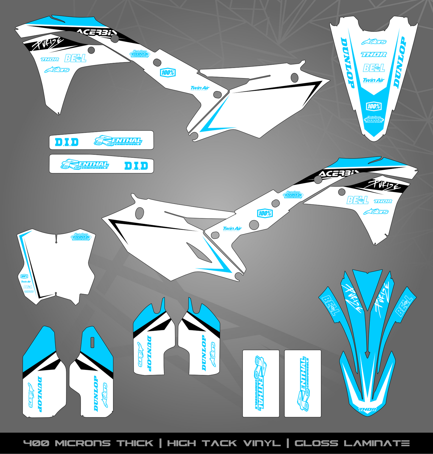 Full Sticker Kit for Kawasaki MX Bikes
