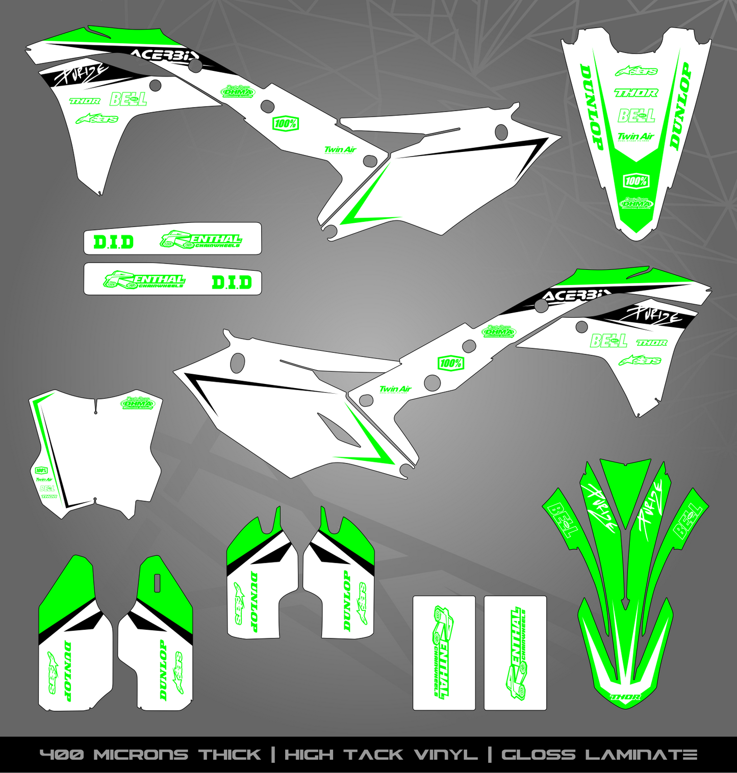 Full Sticker Kit for Kawasaki MX Bikes
