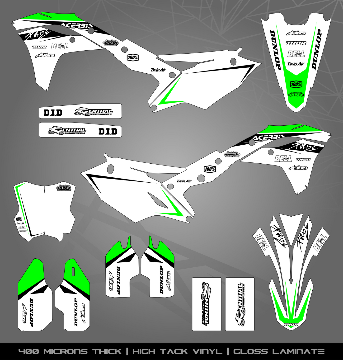 Full Sticker Kit for Kawasaki MX Bikes
