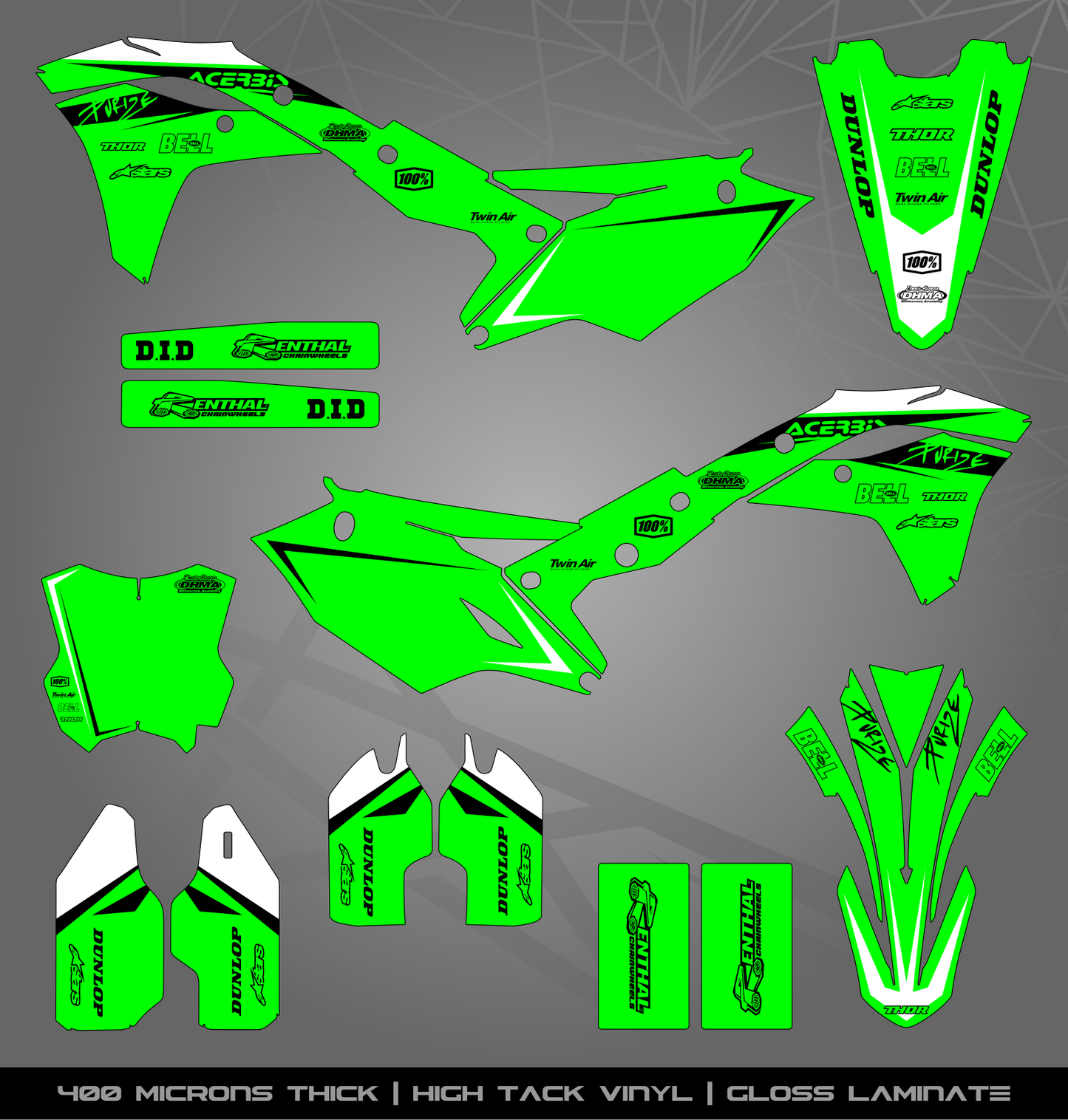 Full Sticker Kit for Kawasaki MX Bikes