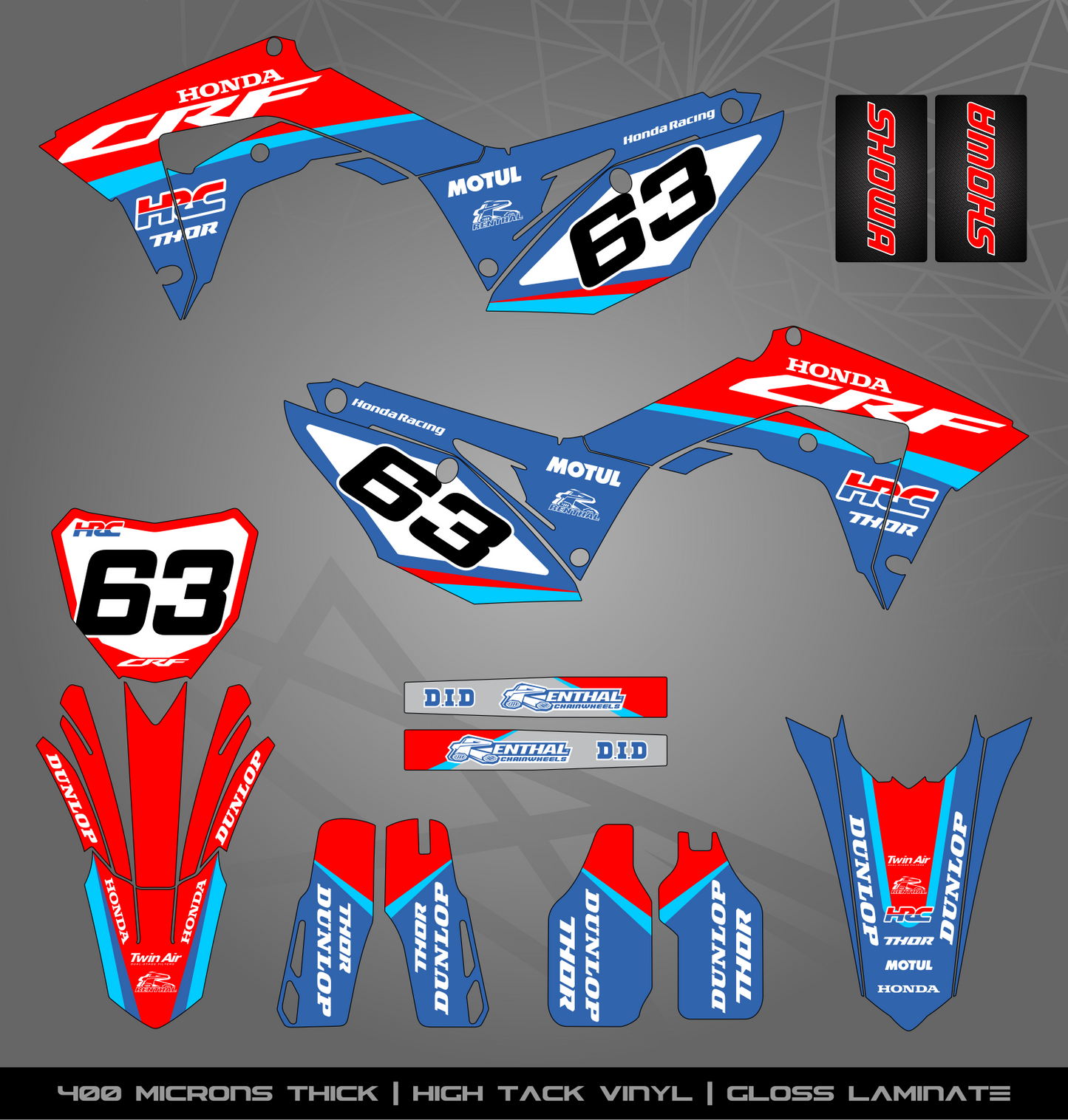 Full Sticker Kit for Honda MX bike