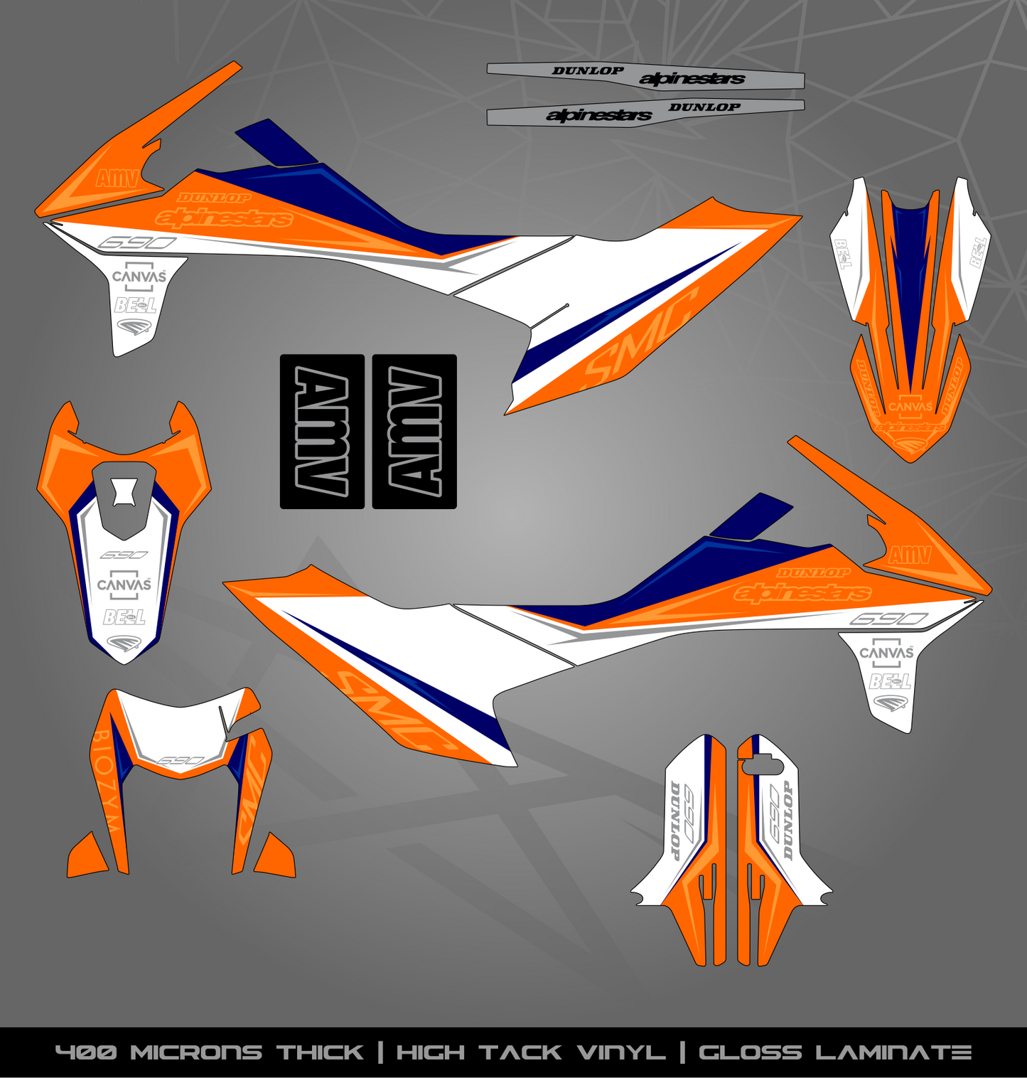 Full Sticker Kit for KTM 690 SMC-R (2019-2024)
