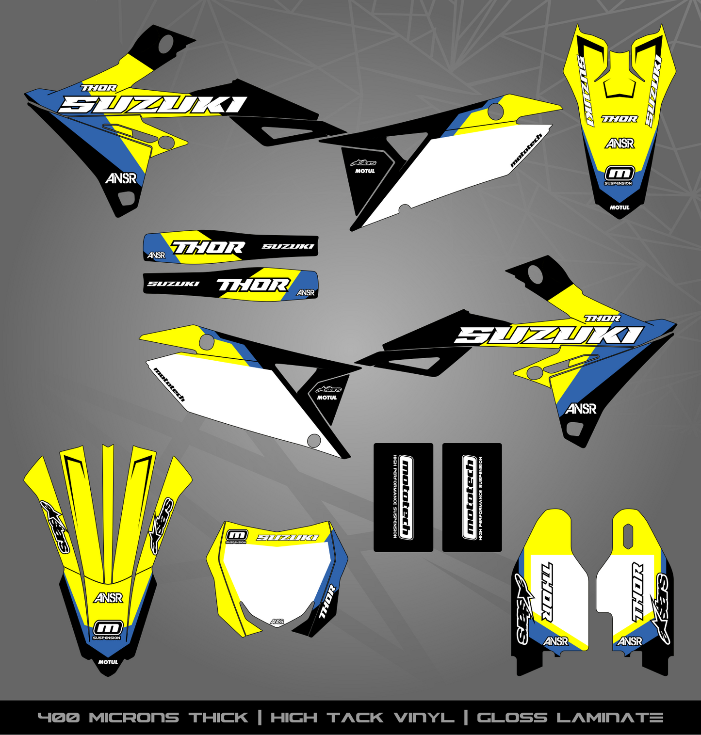Full Sticker Kit for Suzuki MX bike