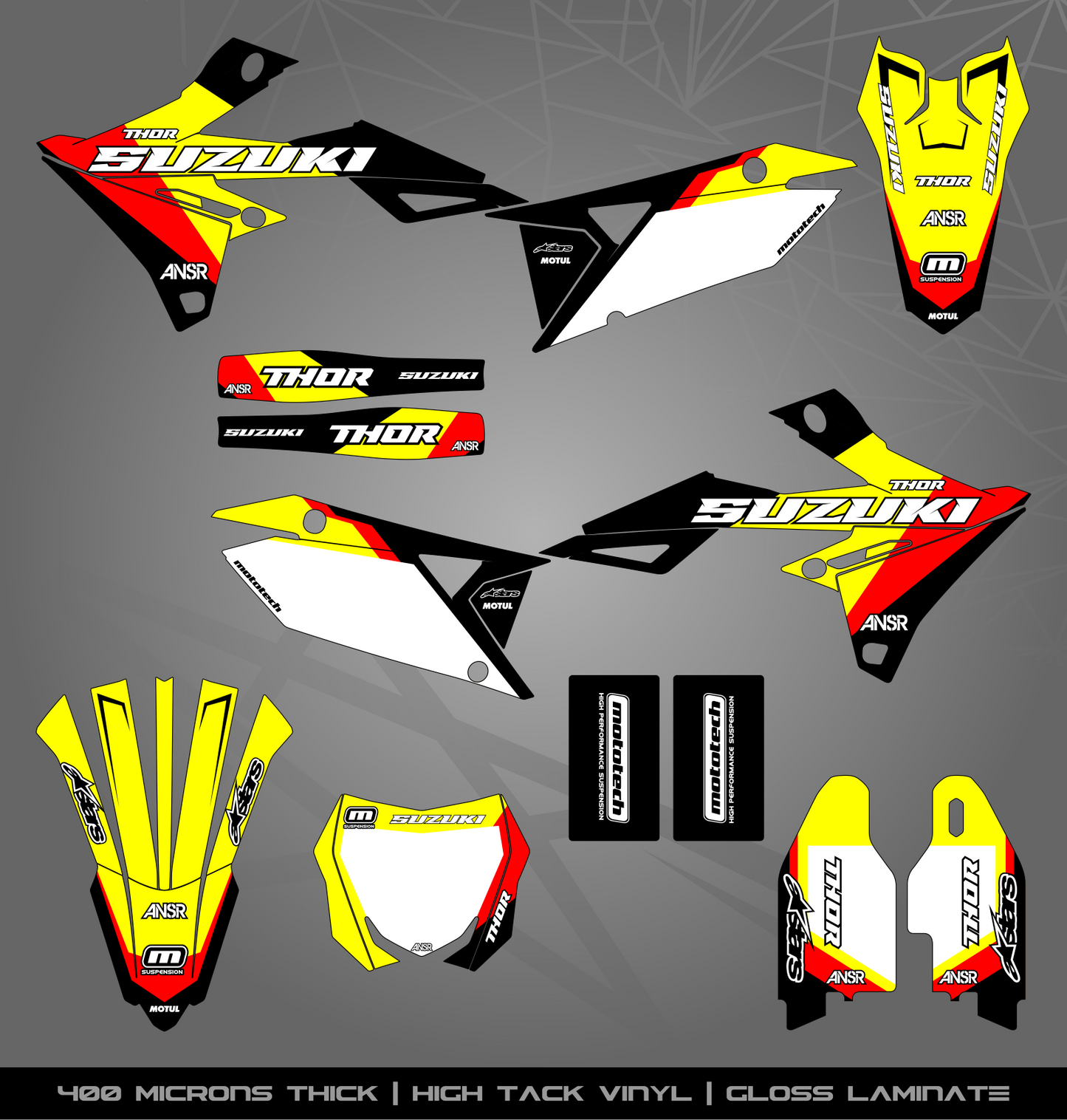 Full Sticker Kit for Suzuki MX bike