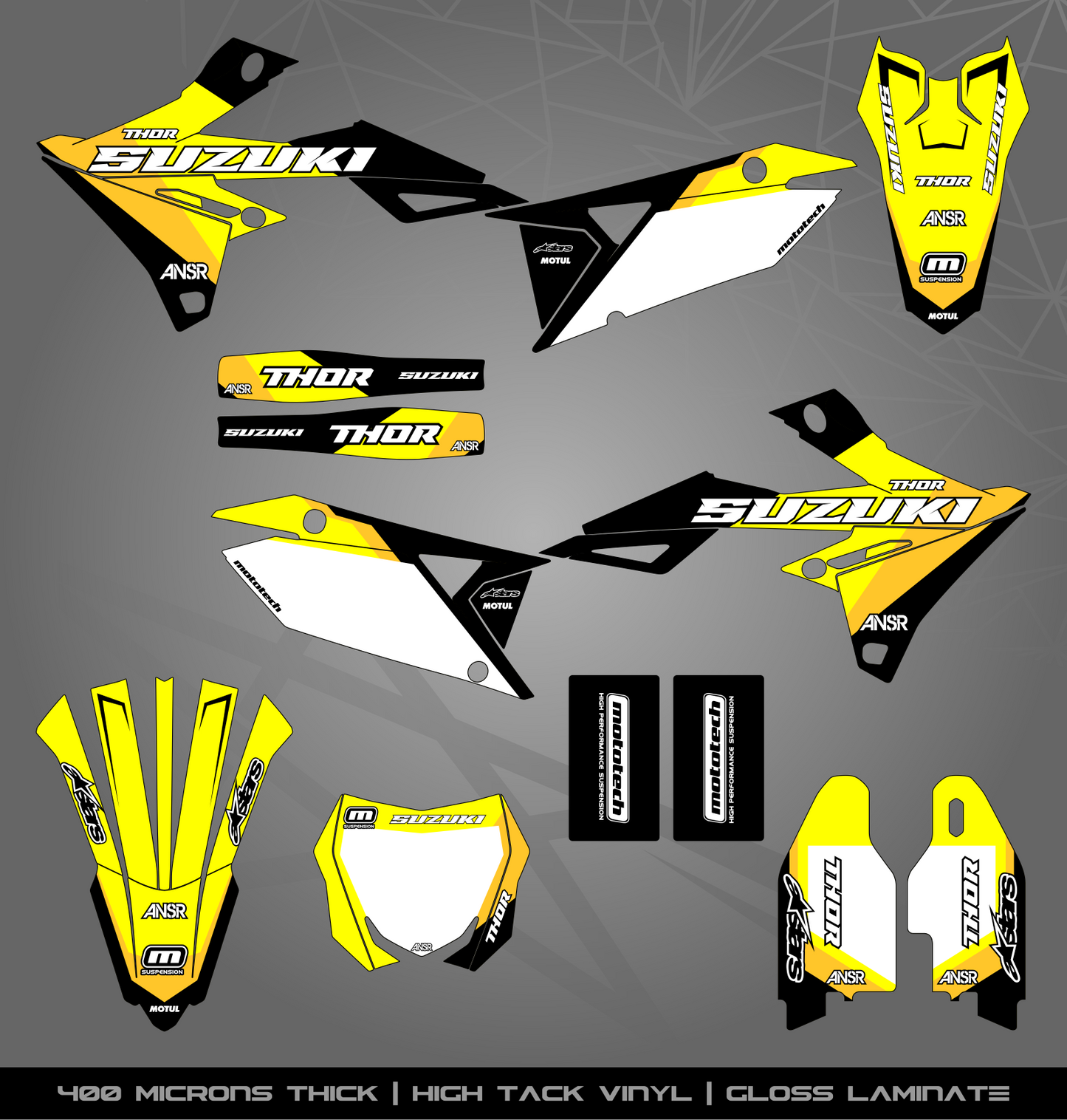 Full Sticker Kit for Suzuki MX bike