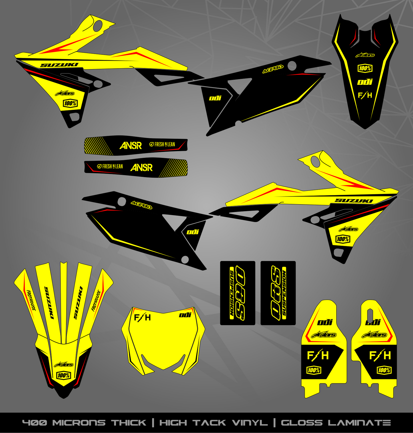 Full Sticker Kit for Suzuki MX bike