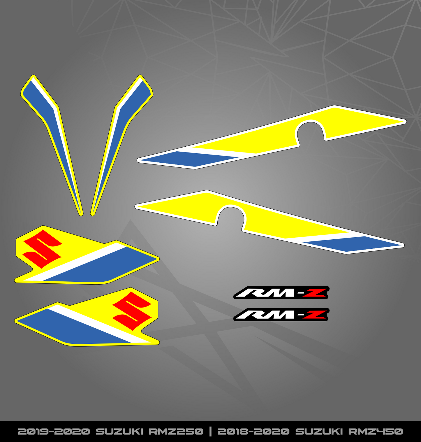Partial Sticker Kit for Suzuki RMZ 250 (2019-2020) | RMZ 450 (2018-2020)