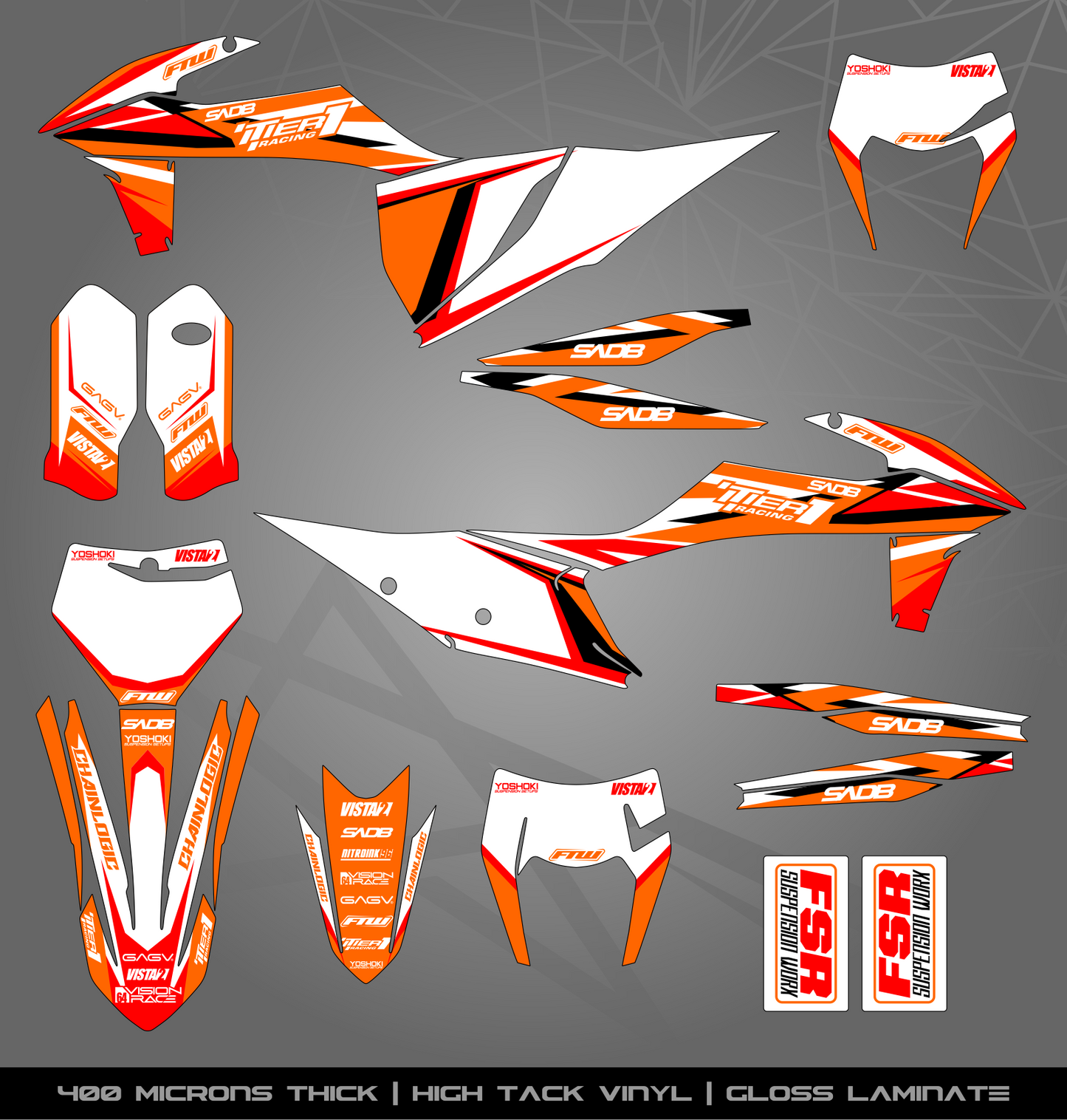 Full Sticker Kit for KTM MX / Enduro bike