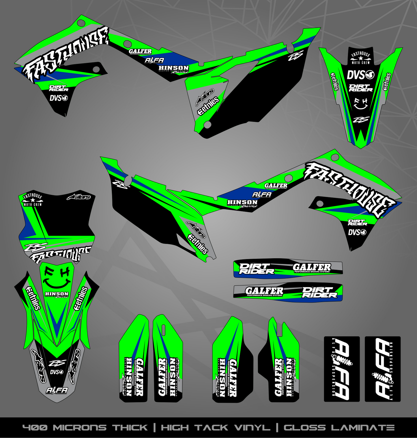 Full Sticker Kit for Kawasaki MX Bikes