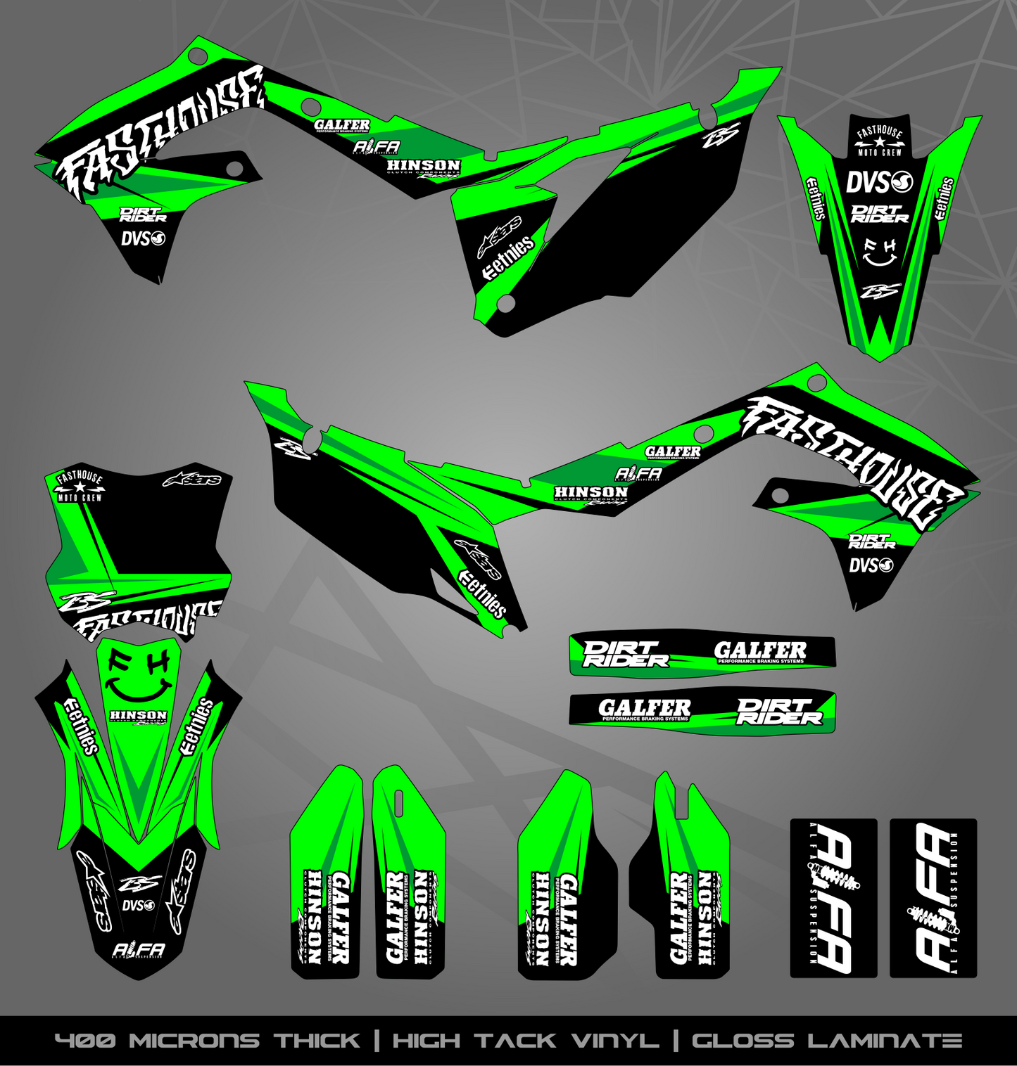 Full Sticker Kit for Kawasaki MX Bikes