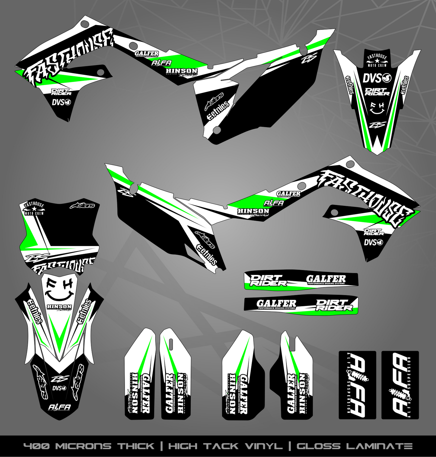 Full Sticker Kit for Kawasaki MX Bikes