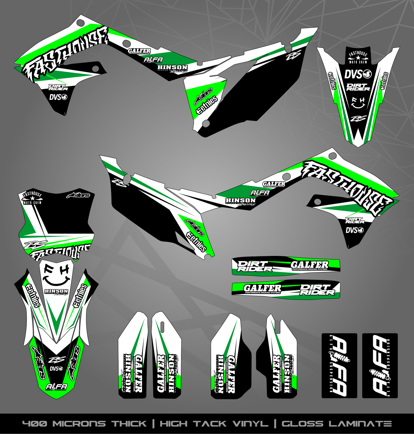 Full Sticker Kit for Kawasaki MX Bikes