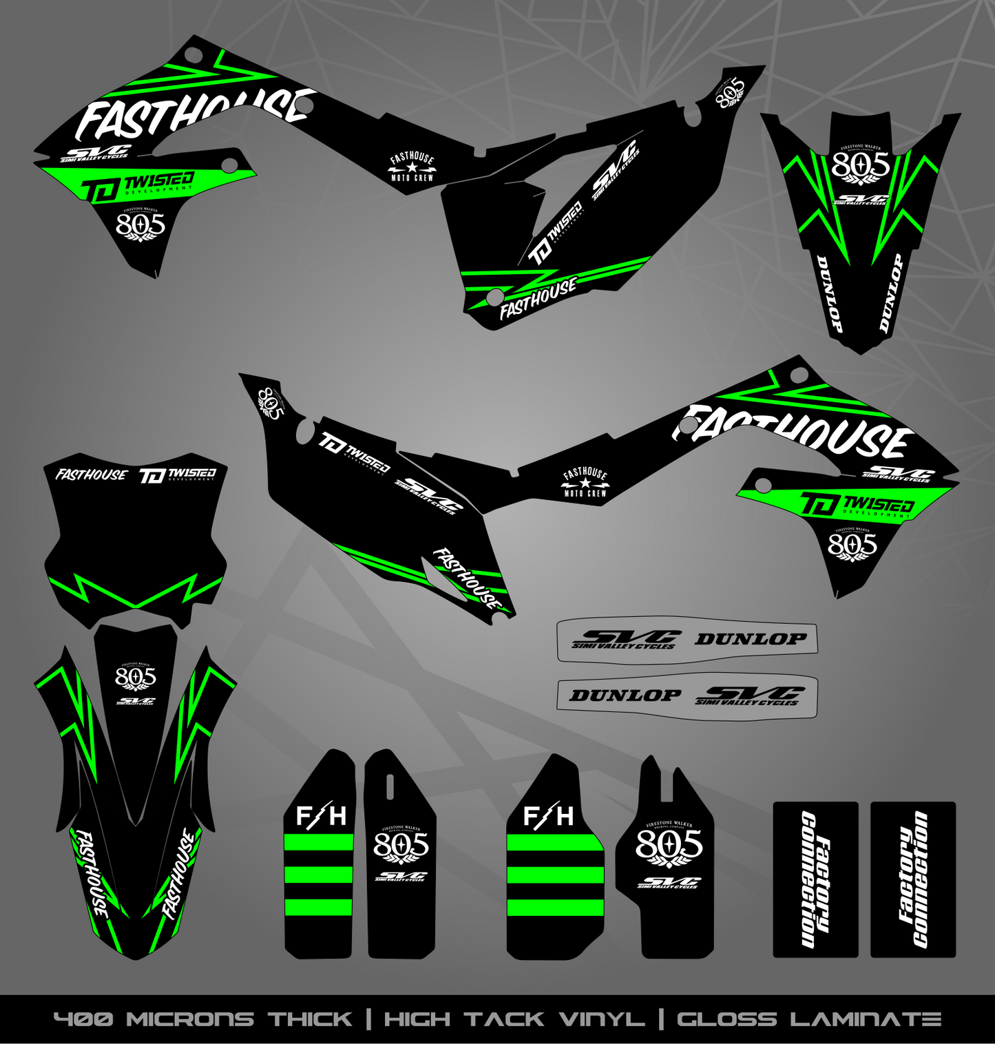 Full Sticker Kit for Kawasaki MX Bikes