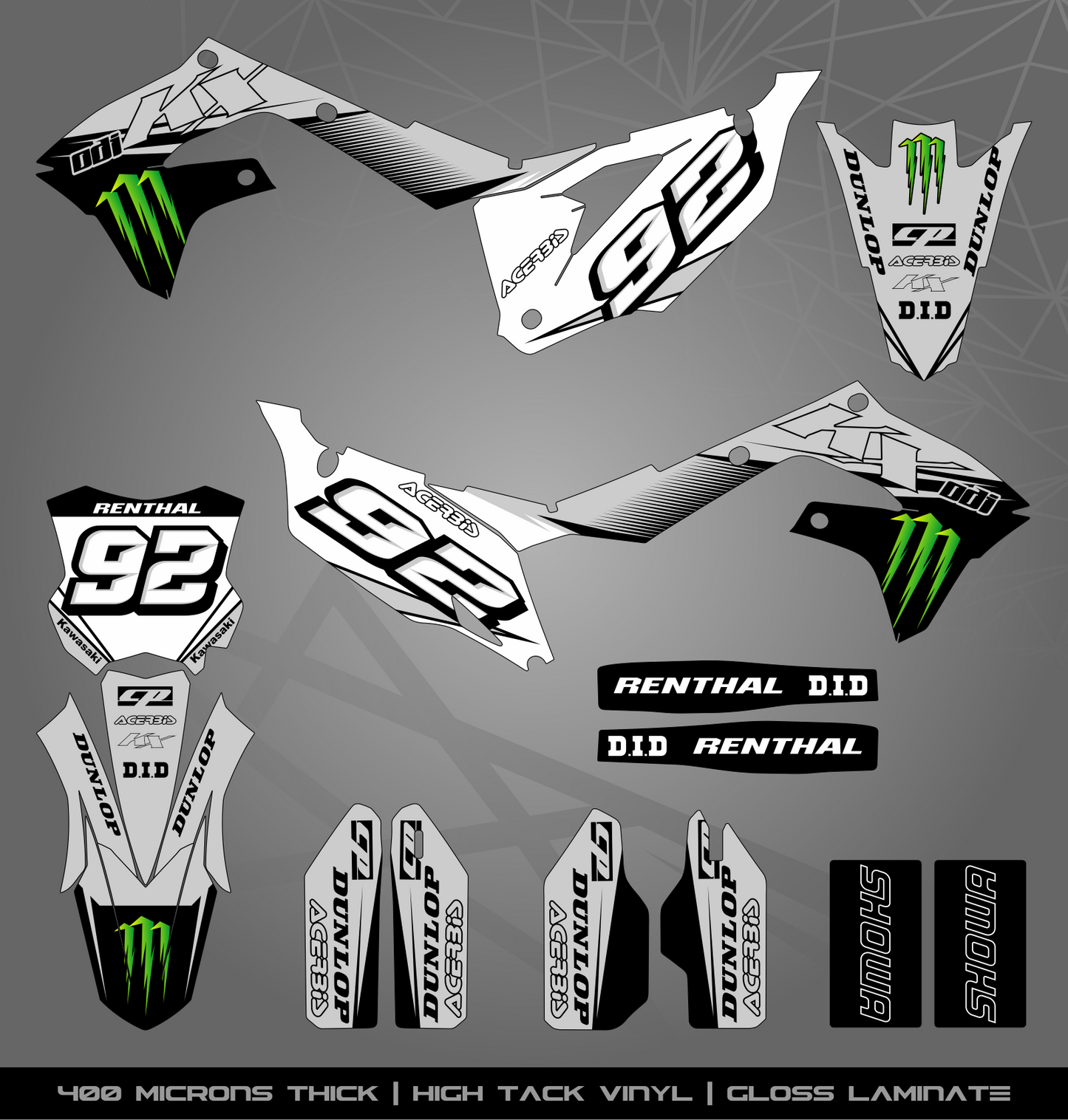Full Sticker Kit for Kawasaki MX Bikes
