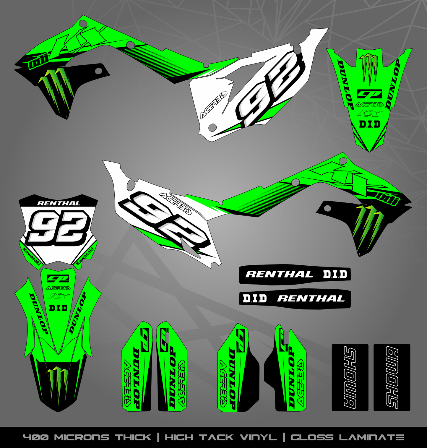 Full Sticker Kit for Kawasaki MX Bikes