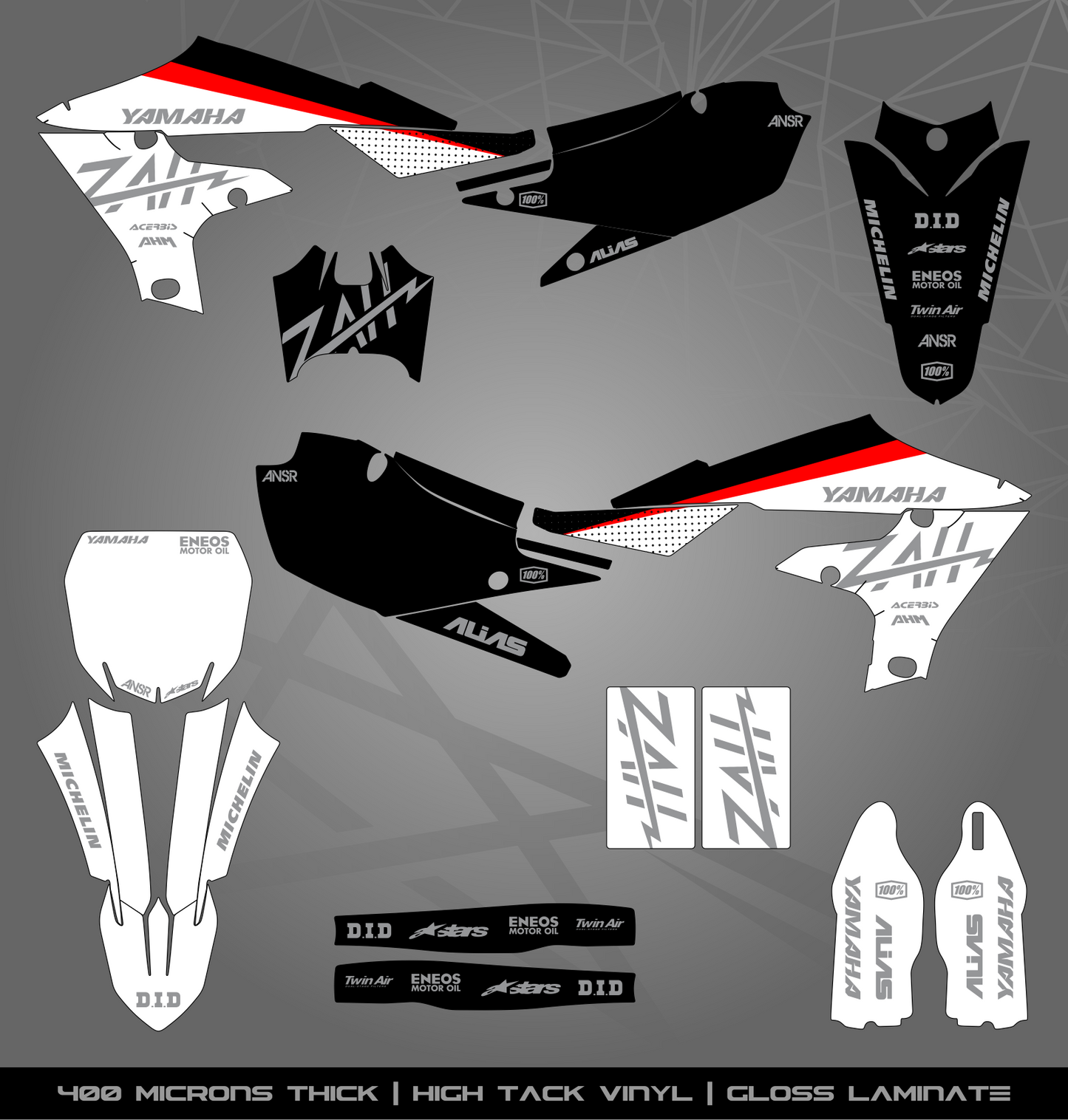 Full Sticker Kit for Yamaha MX bike