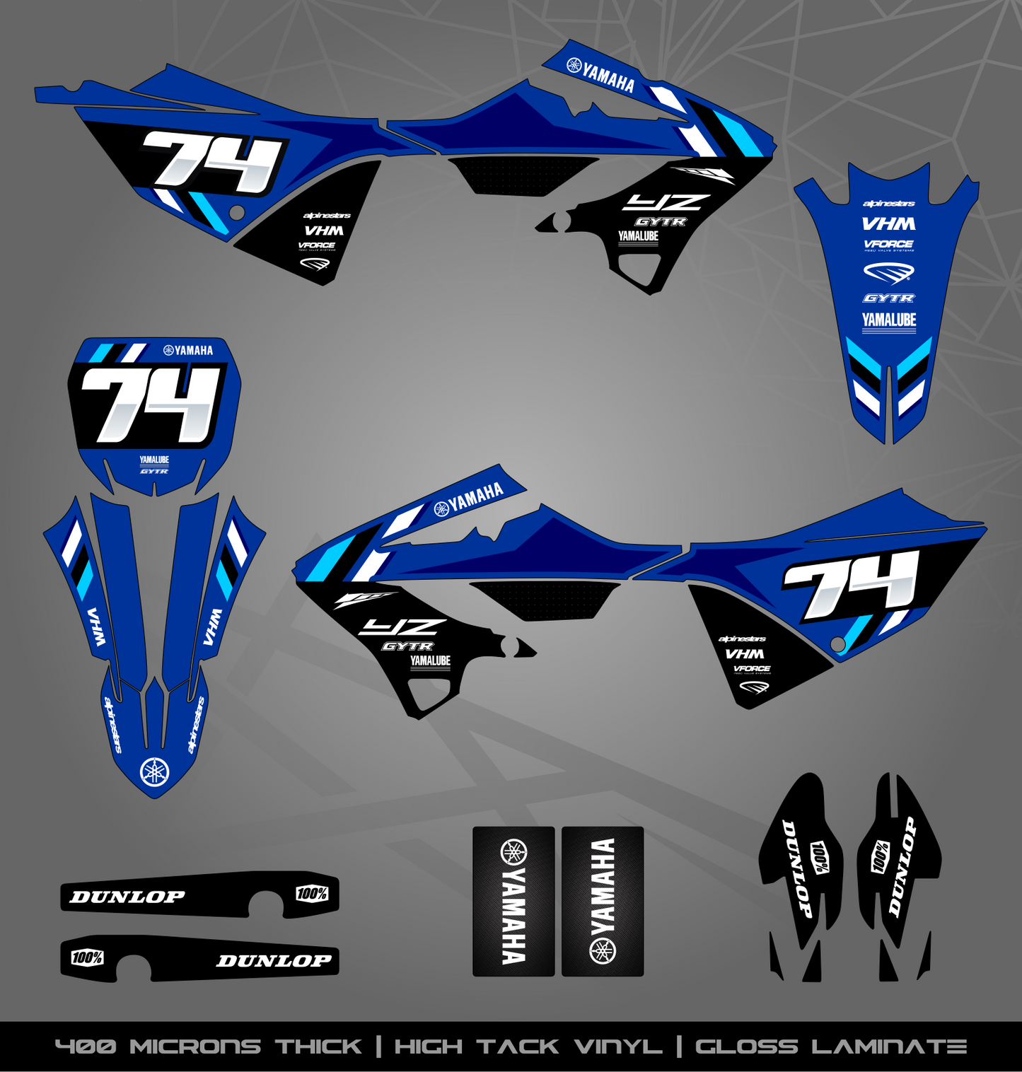 Full Sticker Kit for Yamaha MX bike