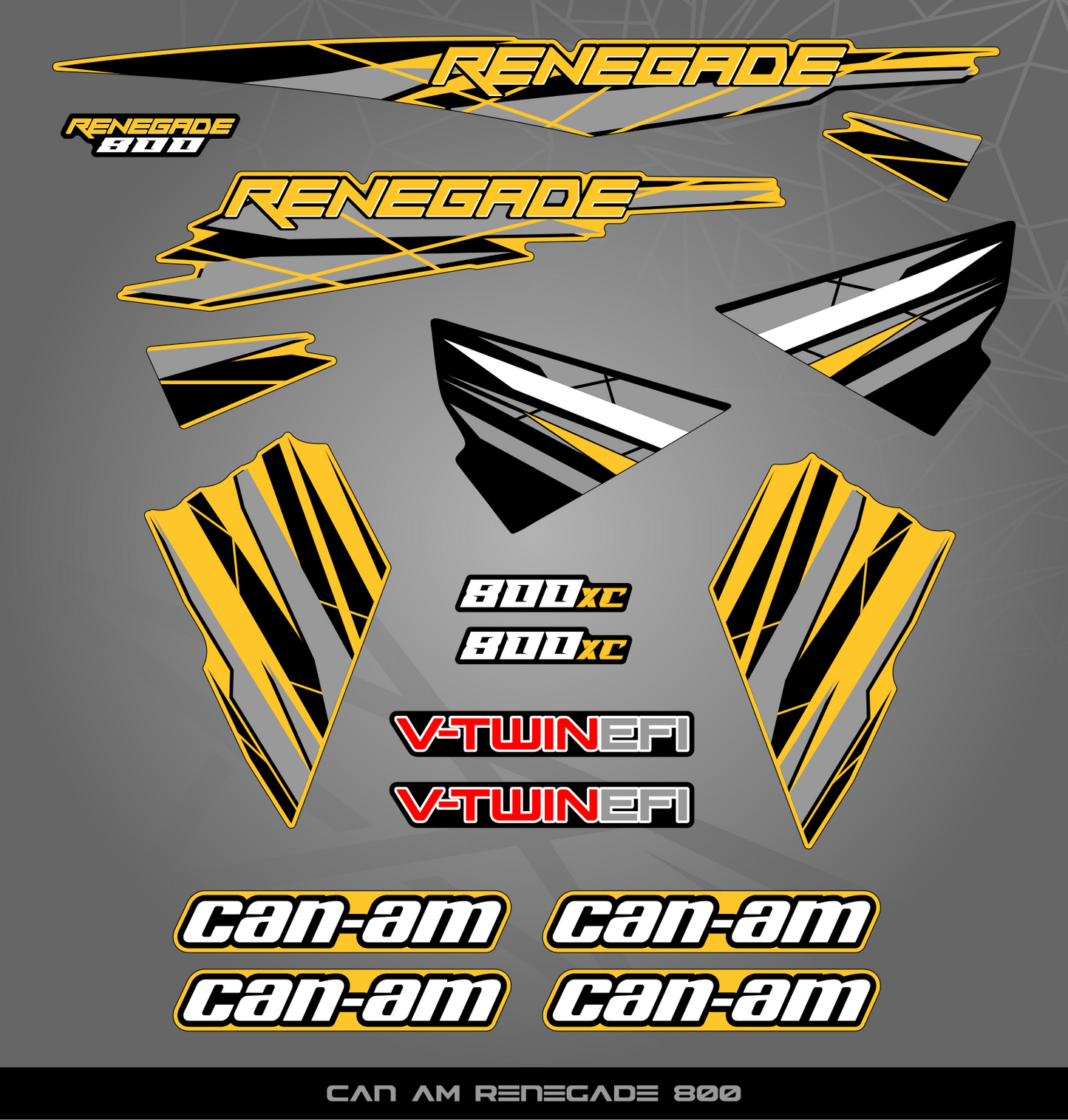 Partial Sticker Kit for Can Am Renegade 800