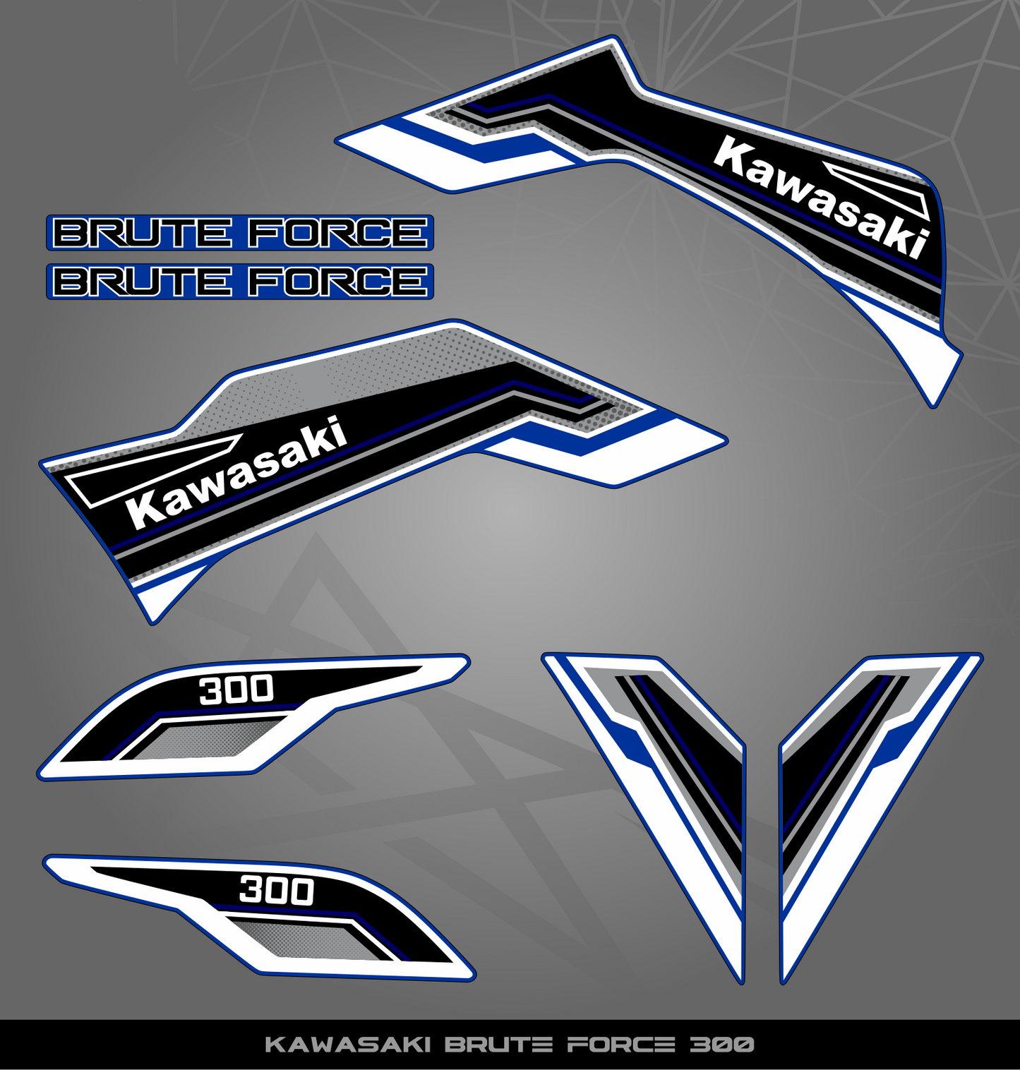 Partial Sticker Kit for Kawasaki Bruteforce 300
