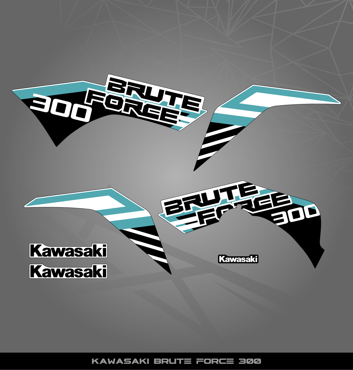 Partial Sticker Kit for Kawasaki Bruteforce 300