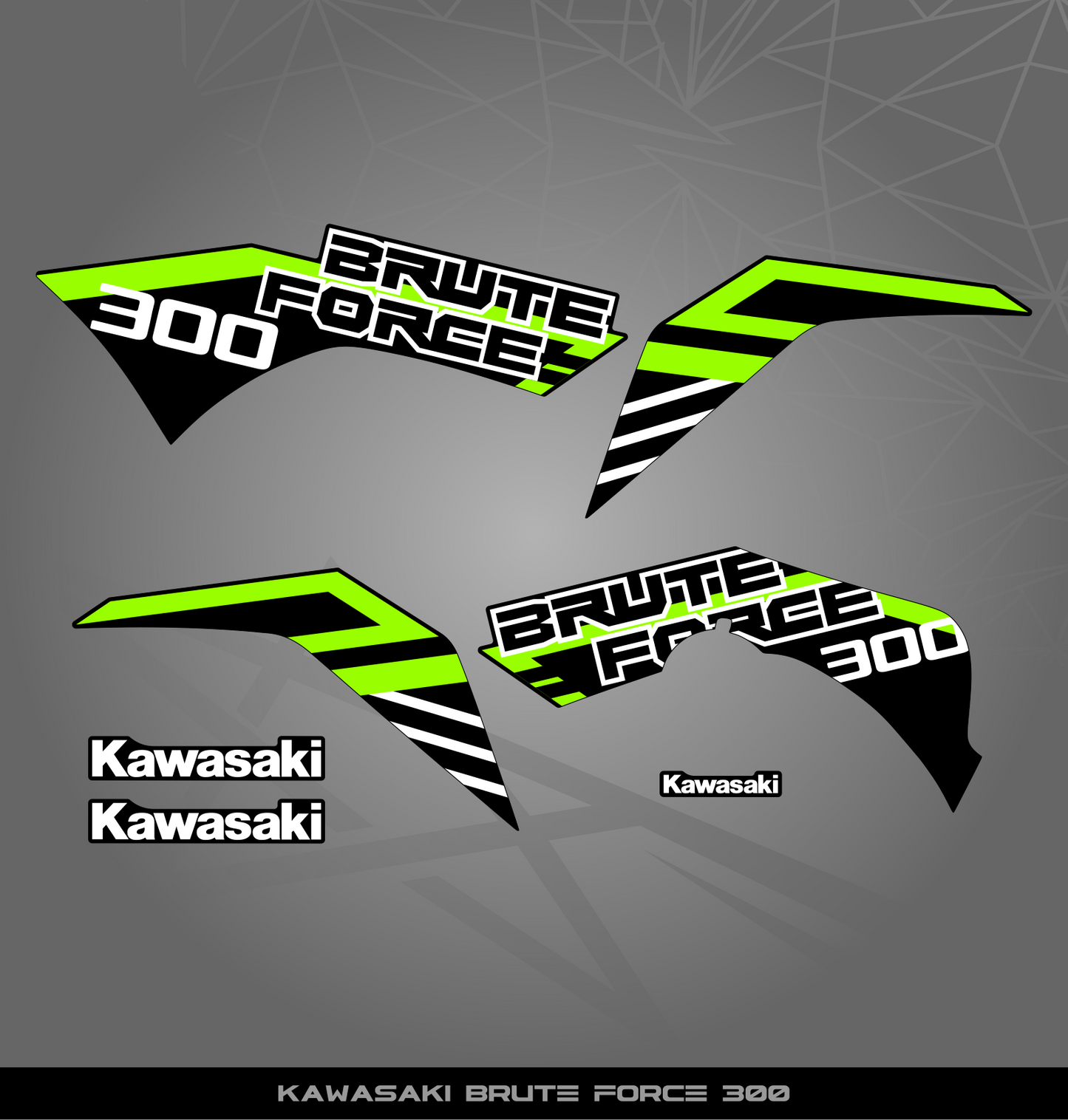 Partial Sticker Kit for Kawasaki Bruteforce 300