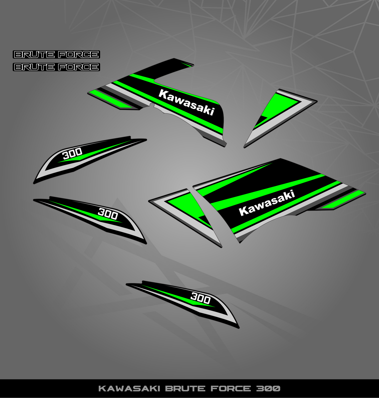Partial Sticker Kit for Kawasaki Bruteforce 300